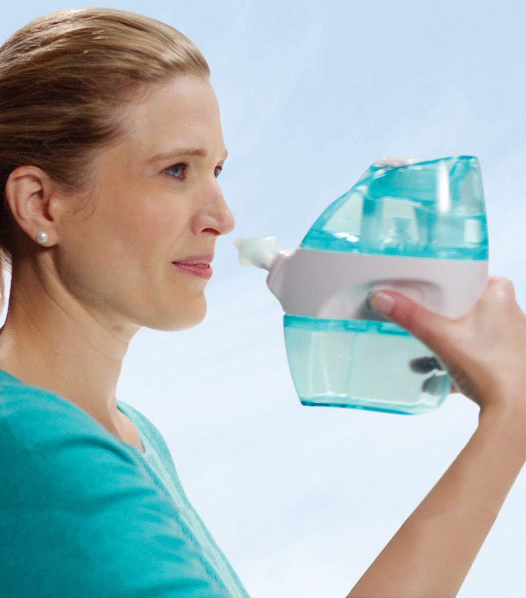 Nav&auml;ge Nasal Irrigation Multi-User Bonus Pack: Navage Nose Cleaner & 20 Salt Pods Plus a Second Nasal Dock (in Teal) and an Extra Pair of Nose Pillows. For improved nasal hygiene.