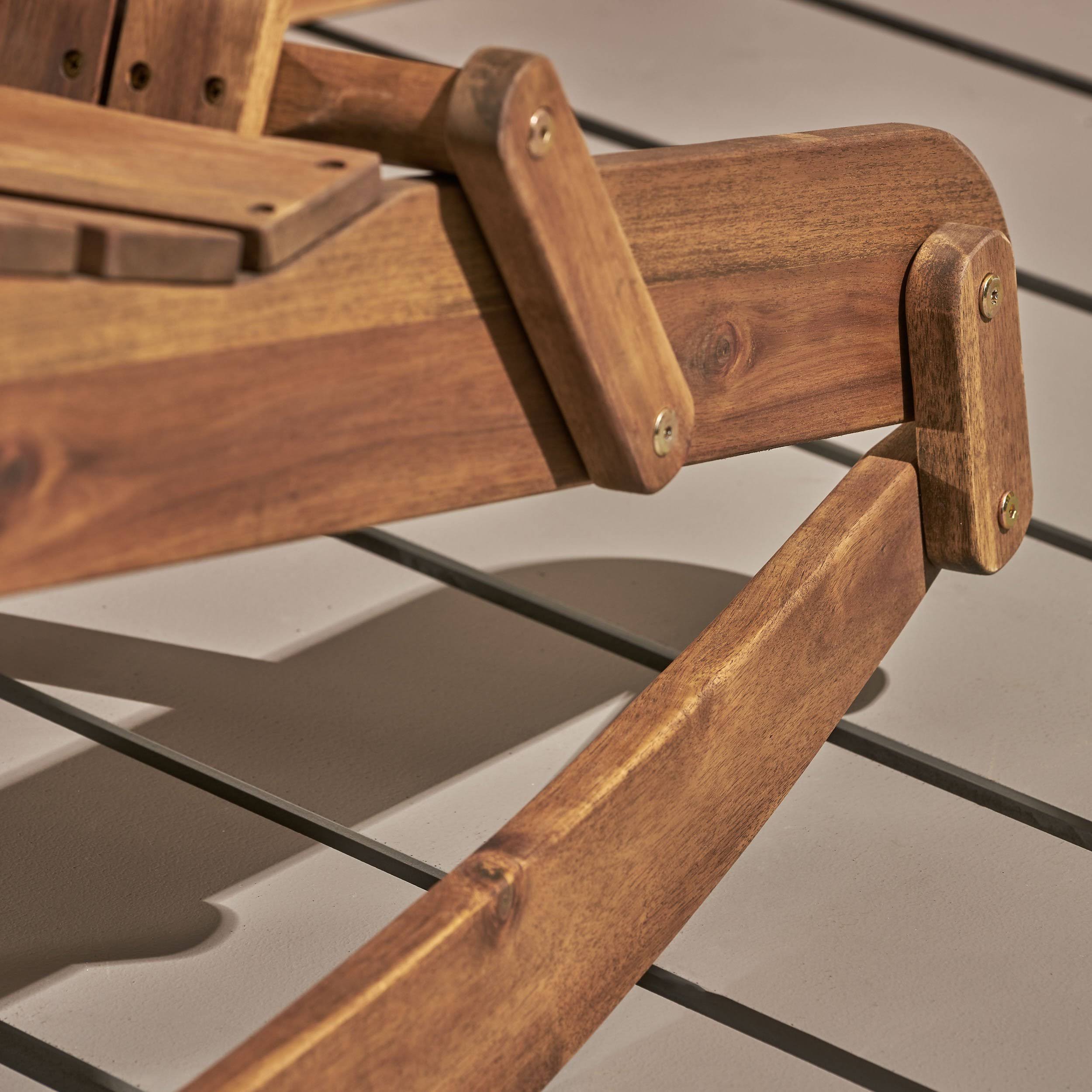 Vivian Outdoor Acacia Wood Adirondack Rocking Chair Natural Stained