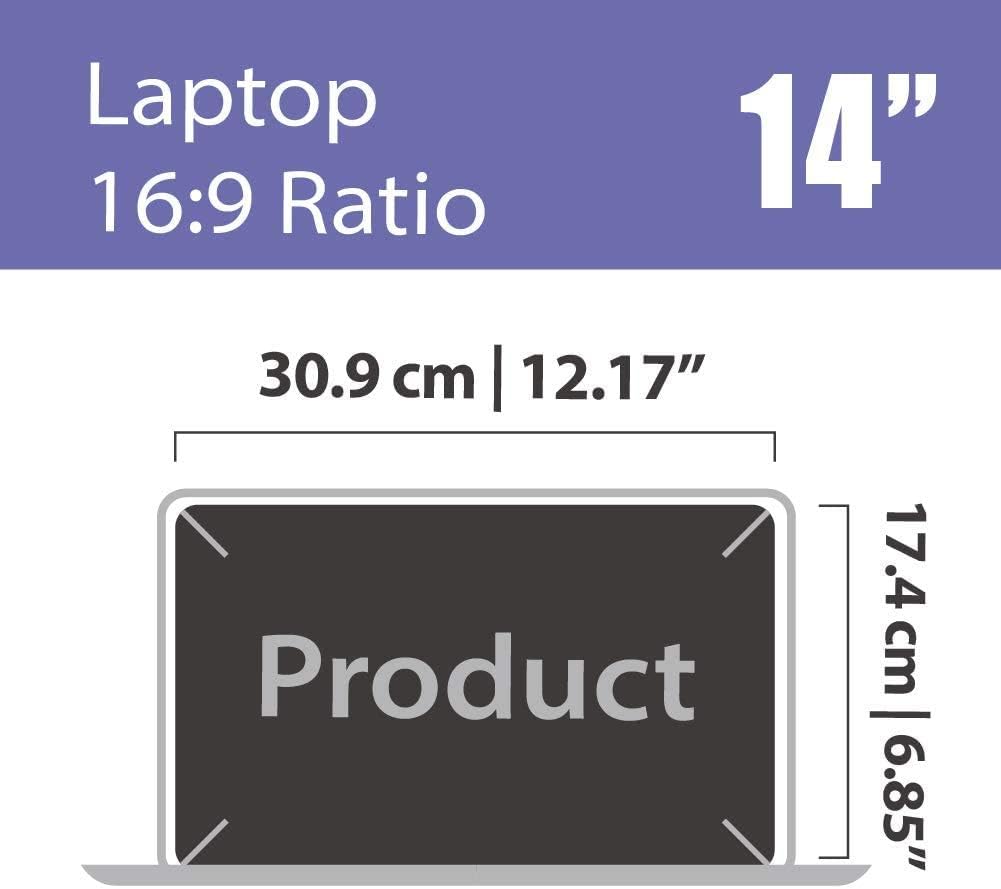 [No Bubble] 14 Inches Removable Anti Blue Light Filter | Blue Light Blocking & Anti-Glare Screen Protector for PC Laptop Computer Screens 14