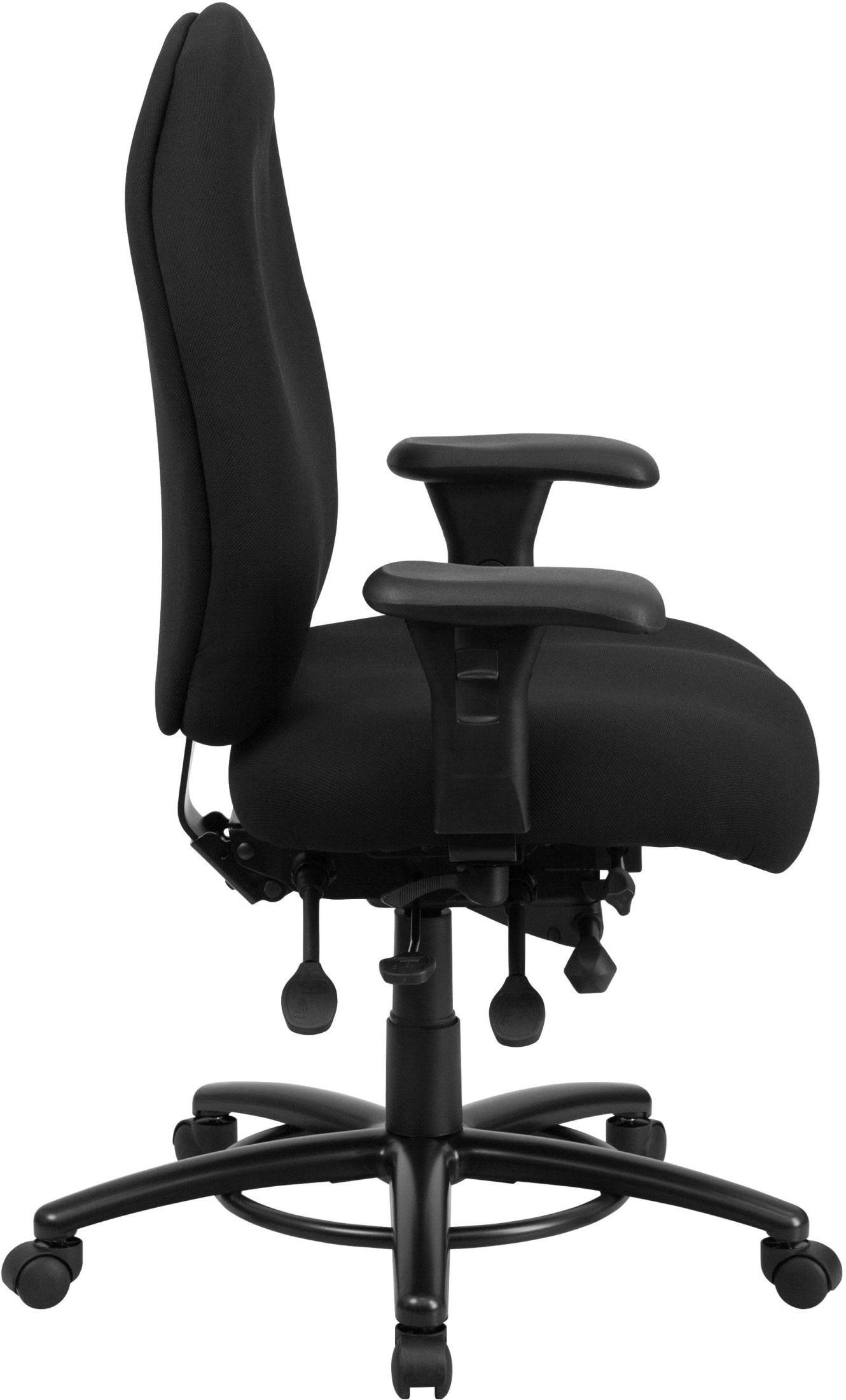 Hercules Series 24/7 Intensive Use Big u0026 Tall Black Fabric Multifunction Swivel Chair