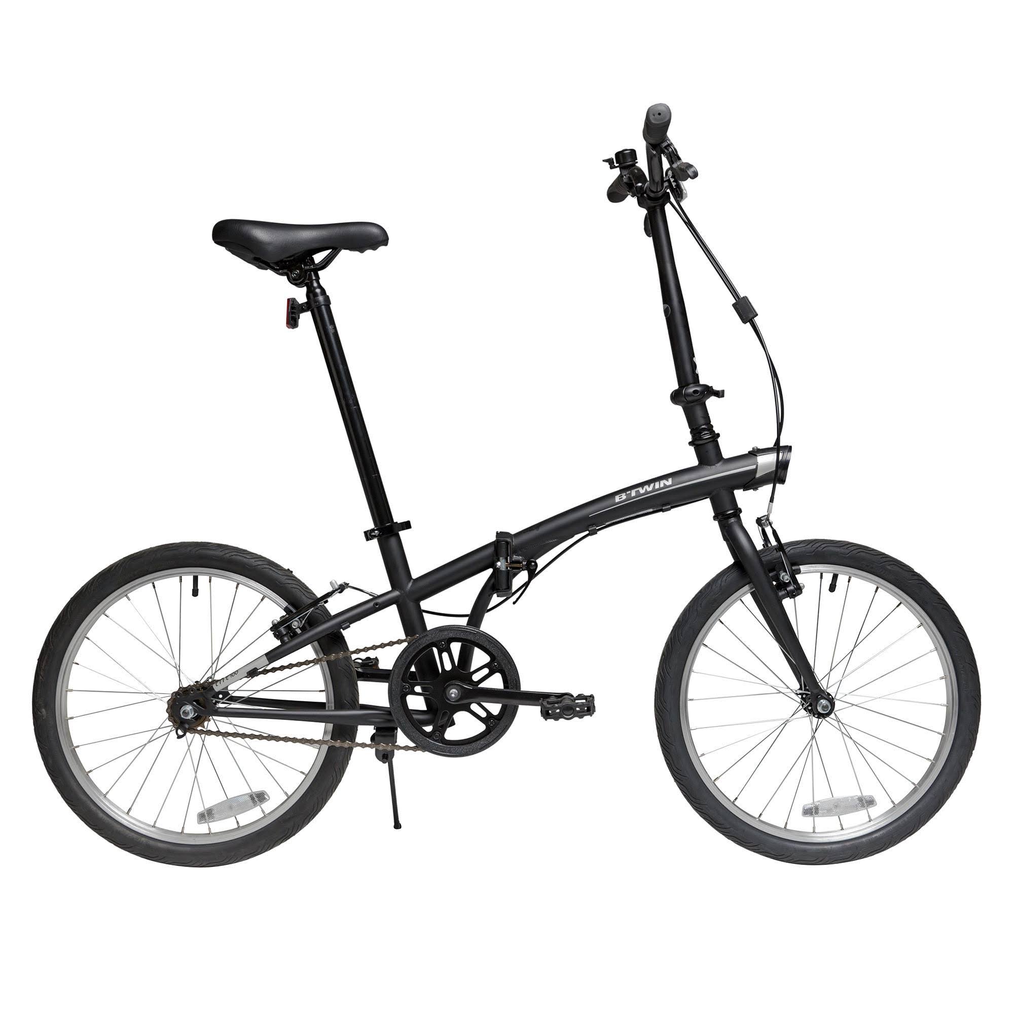 Btwin Tilt 100, Folding Bike, 20x22 in Black - Model #8545022