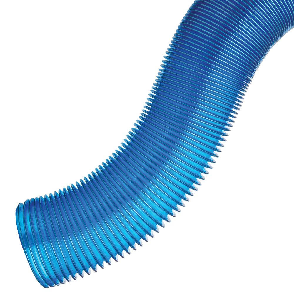 Rockler 51906 4 in Diameter Translucent Blue Polymer Expandable Hose | Acme Tools