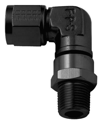 Fragola Aluminum 90 Degree A-N Female Swivel x MPT Adapter -4 1 8 Black at MechanicSurplus.com