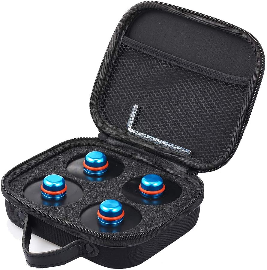 Yuangang Aluminum Solid Jack Lift Point Pad Adapter Jack Lifting Pad Tool Chassis DedicatedSafety Raising Tesla Driving, Protect Car Jack from Damaging and Battery for Tesla Model 3 (Blue, 4PCS) Pack of 2