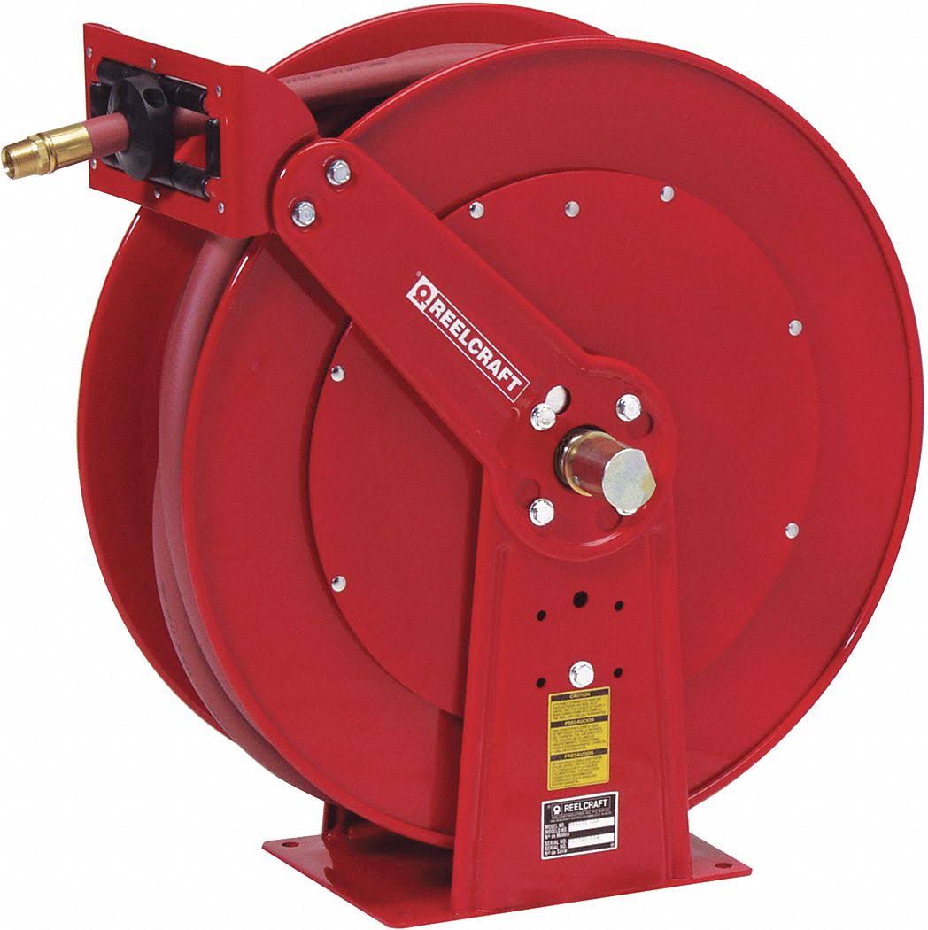 Reelcraft Spring Return Hose Reel, AIR, Water, 250 psi, Hose Capacity 35 ft (1 in I.D.) Model: D84035 OLP