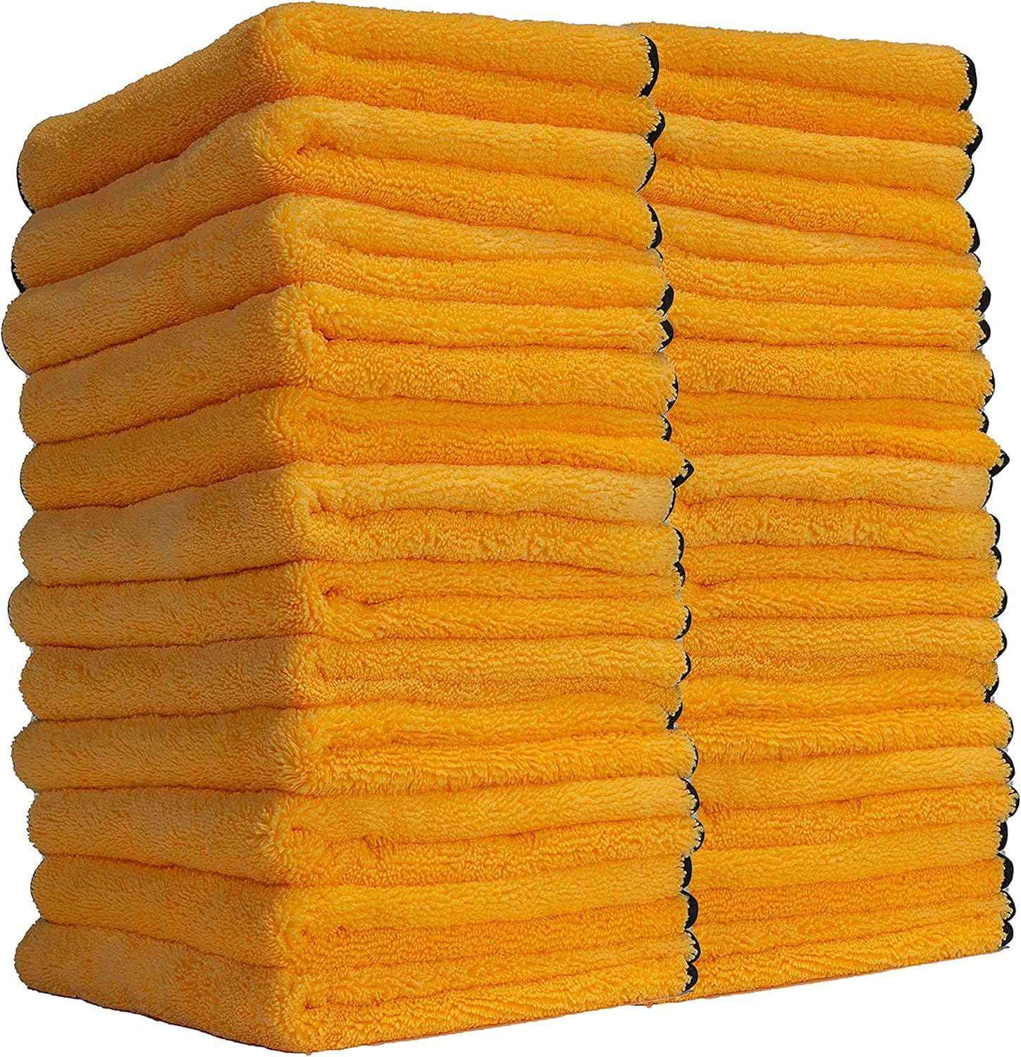 Chemical Guys MIC_506_24 Professional Grade Premium Microfiber Towels, Gold (16 Inch x 16 Inch) (Pack of 24) Pack of 2