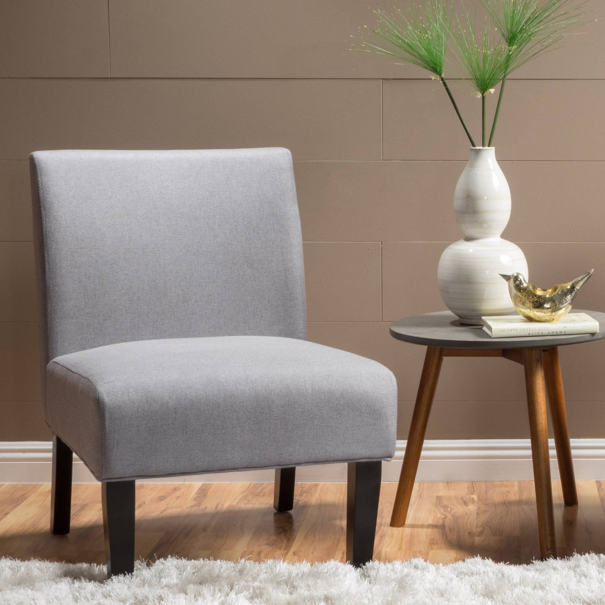 Christopher Knight Home Kassi Fabric Accent Chair Light Grey 299753