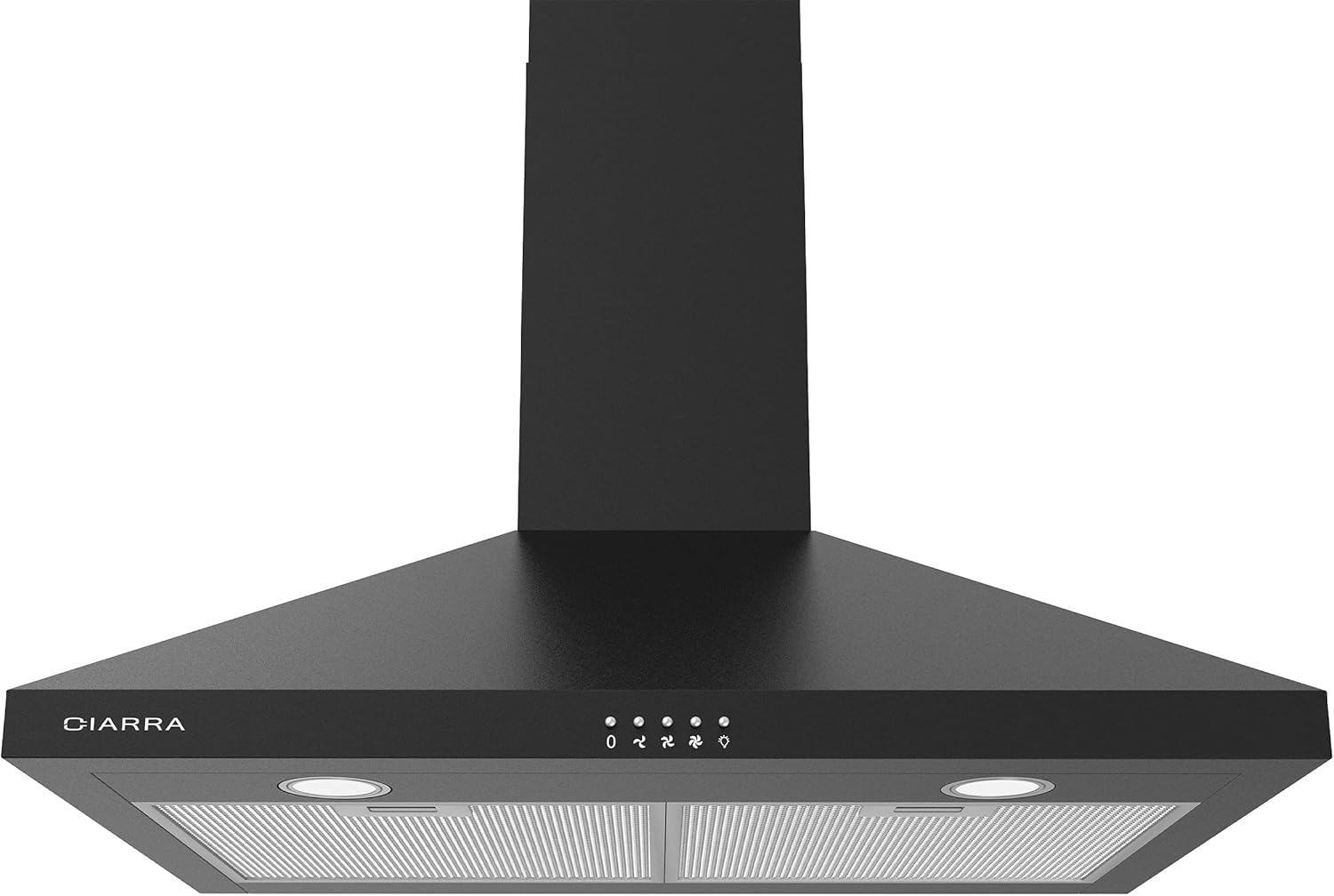 Black Range Hood 30 inch with Anti-fingerprint Design 450 CFM Vent Hood for Kitchen with Push Button Control 3 Speed Exhaust Fan Ducted and Ductless Convertible CIARRA CAB75206P