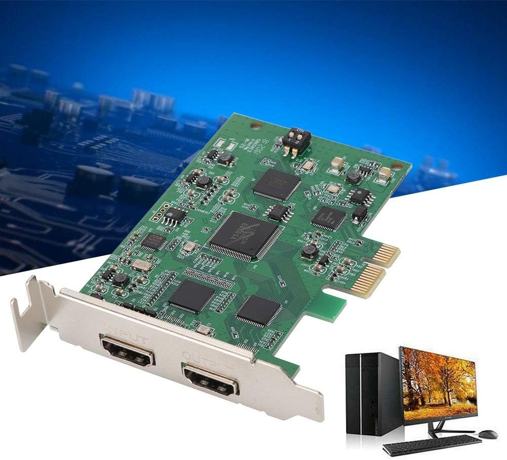 HD Video Capture Card HD PCI-E HDMI Video Capture Recorder for Game Streaming, Video Conferencing and Movie Making Pack of 2