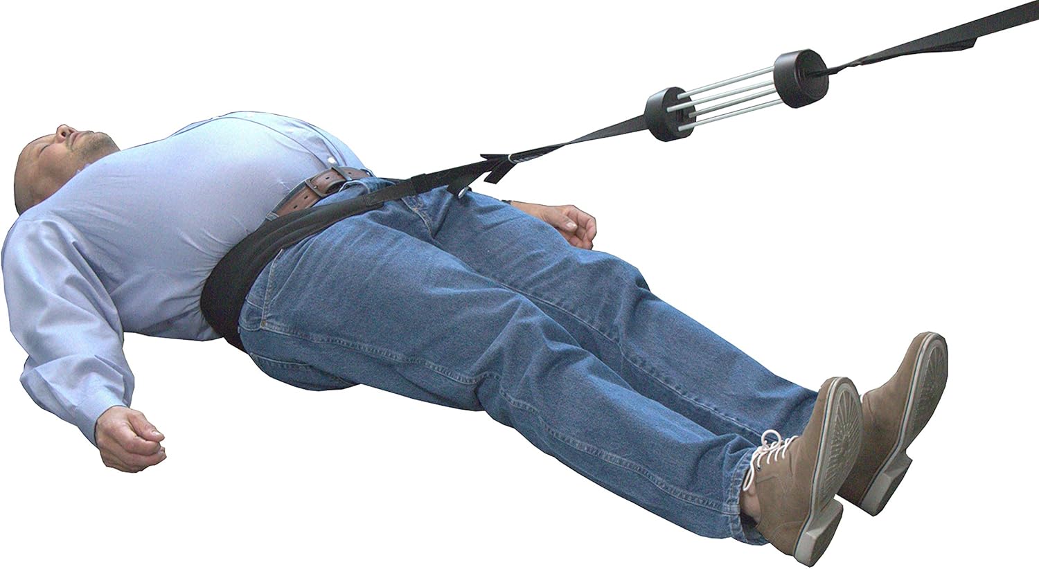 Fisher Traction Back Traction Device for Back Pain Relief, Posture Therapy Corrector, Door Traction Device for Spine Decompression and Joint Stretching, Portable Lumbar Therapy, for People 230 lbs+