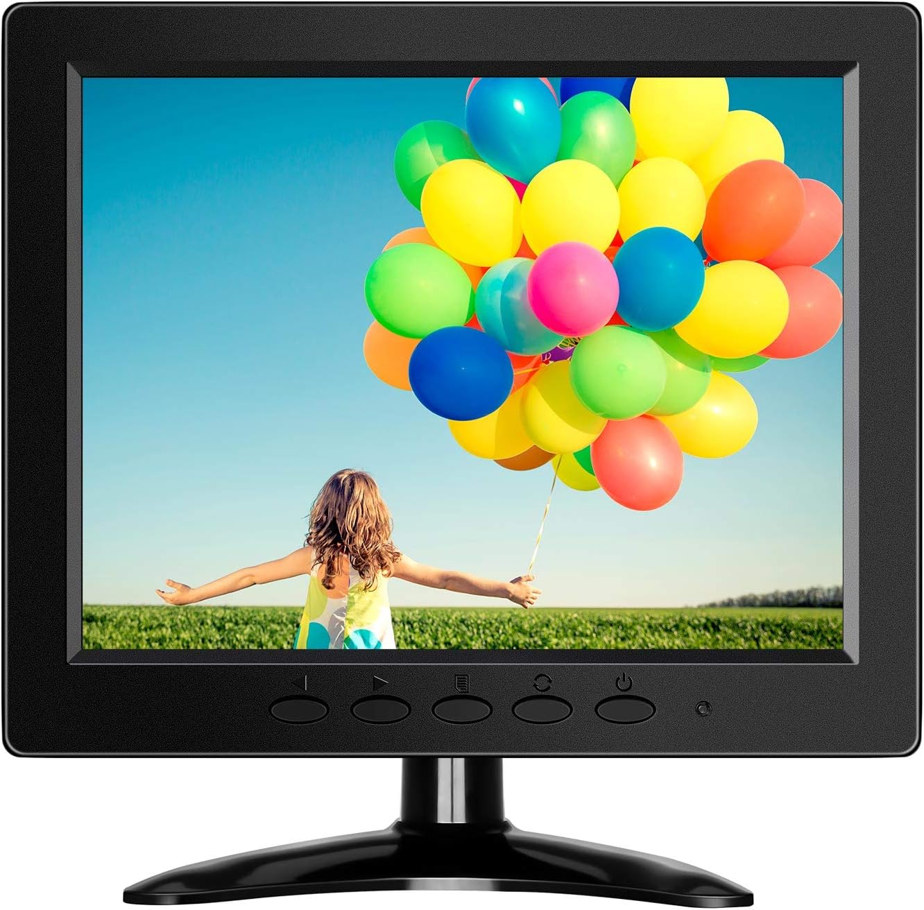 Eyoyo 8 inch Small LCD Monitor 800x600 Security CCTV Monitor Small VGA Display w/VGA/AV/BNC Input Pack of 2
