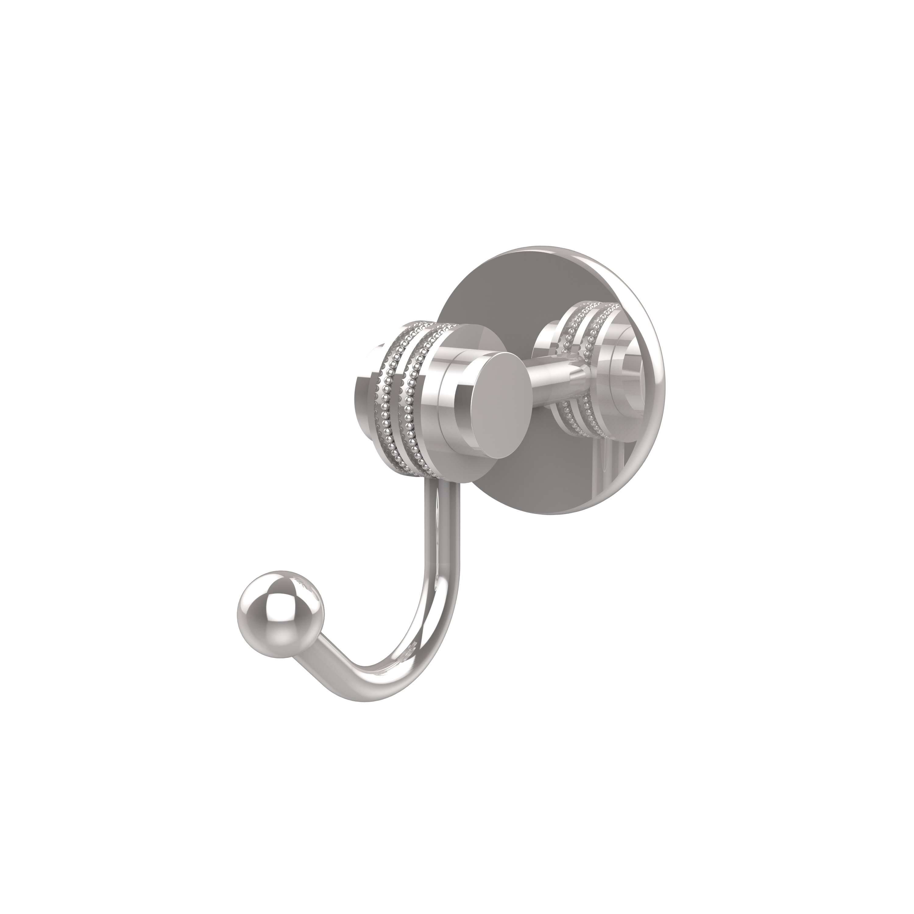 Allied Brass 7220D-PC Satellite Orbit Two Collection Robe Hook with Dotted Accents Polished Chrome