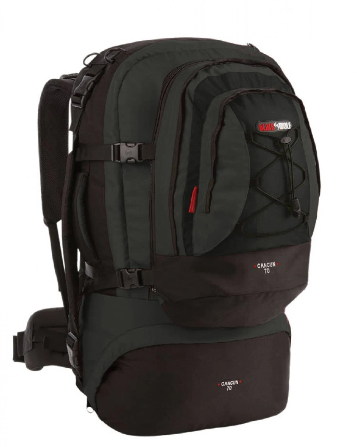 BlackWolf Cancun 70 Litre Travel Pack Black Titanium