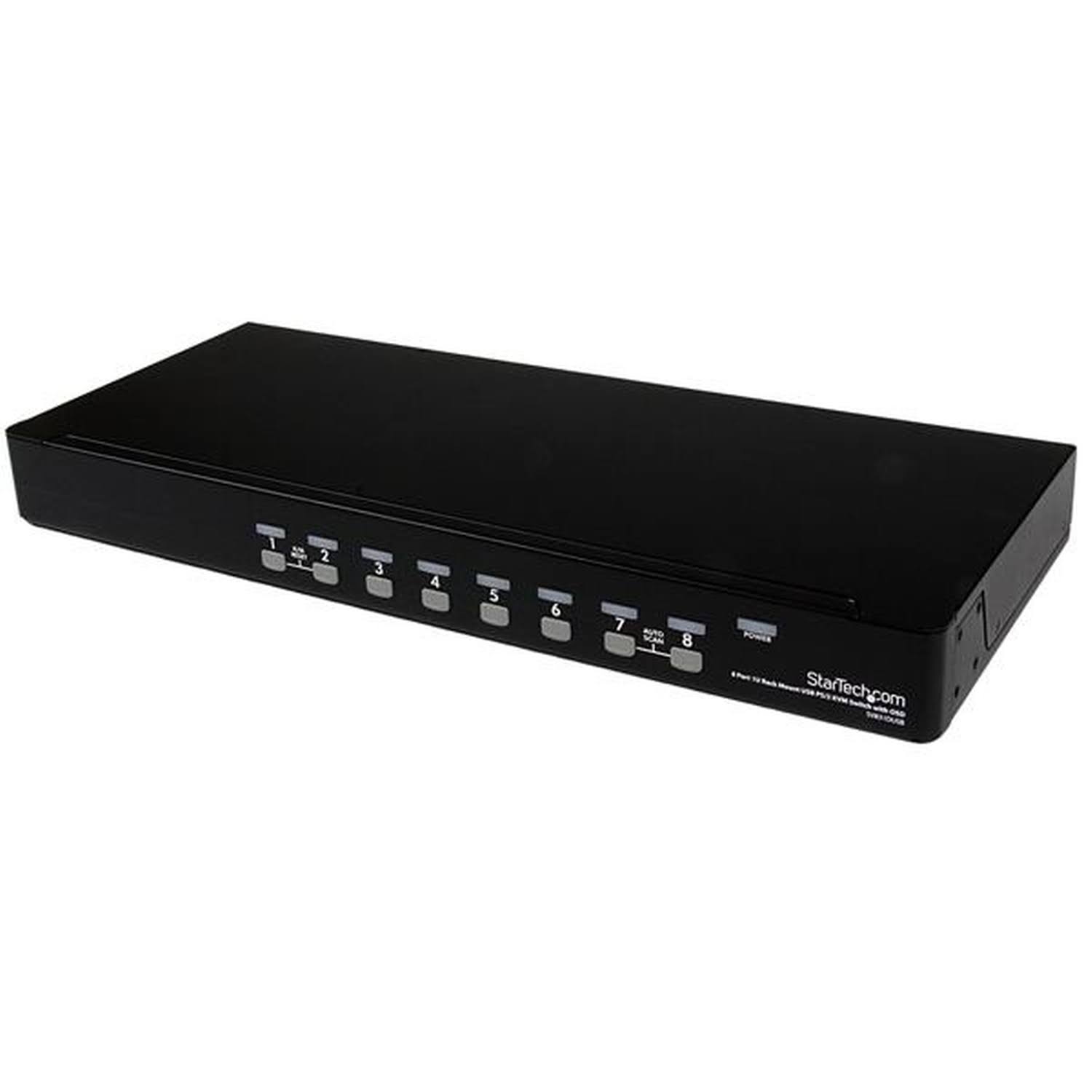 StarTech.com VGA 1U Rack Mount USB PS/2 with OSD 1920 x 1440 @60hz KVM Video KVM Switch - 8 KVM Ports