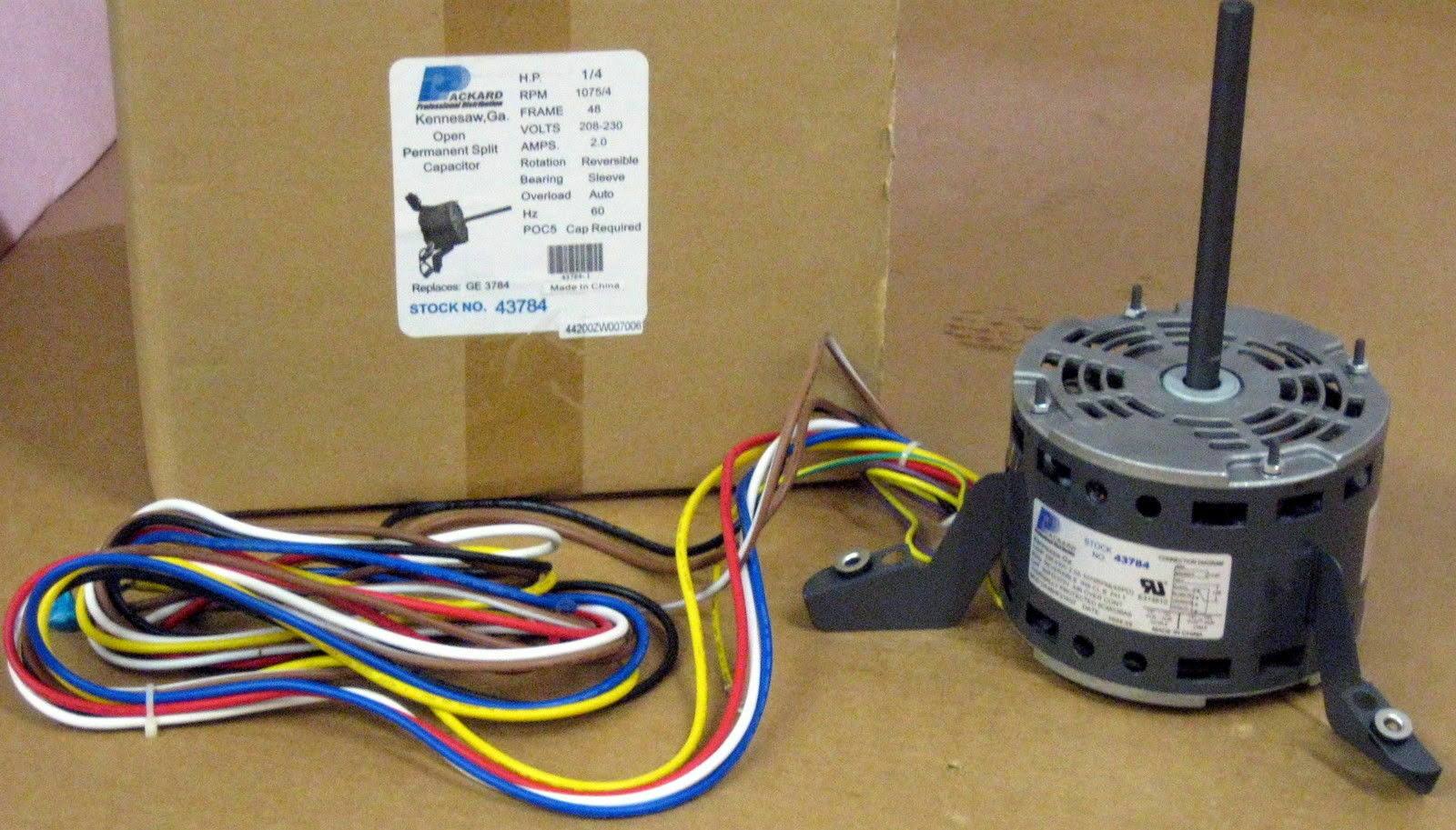 Packard 43784 1/4 HP 208-230V Torsion Flex Motor
