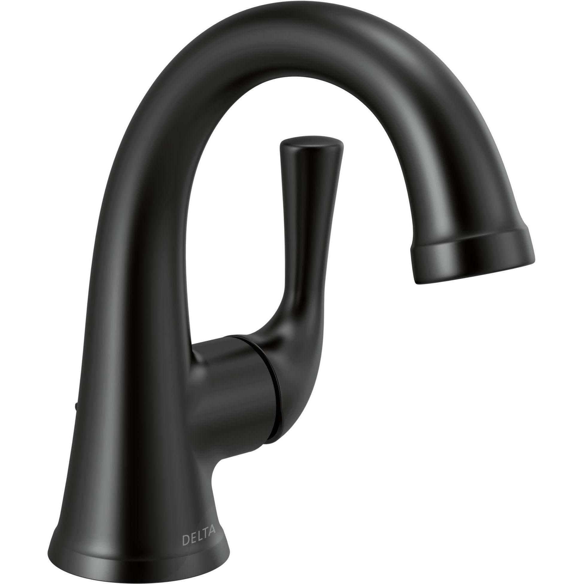 Delta 533Lf-Mpu Kayra Single-Hole Bathroom Faucet, Black