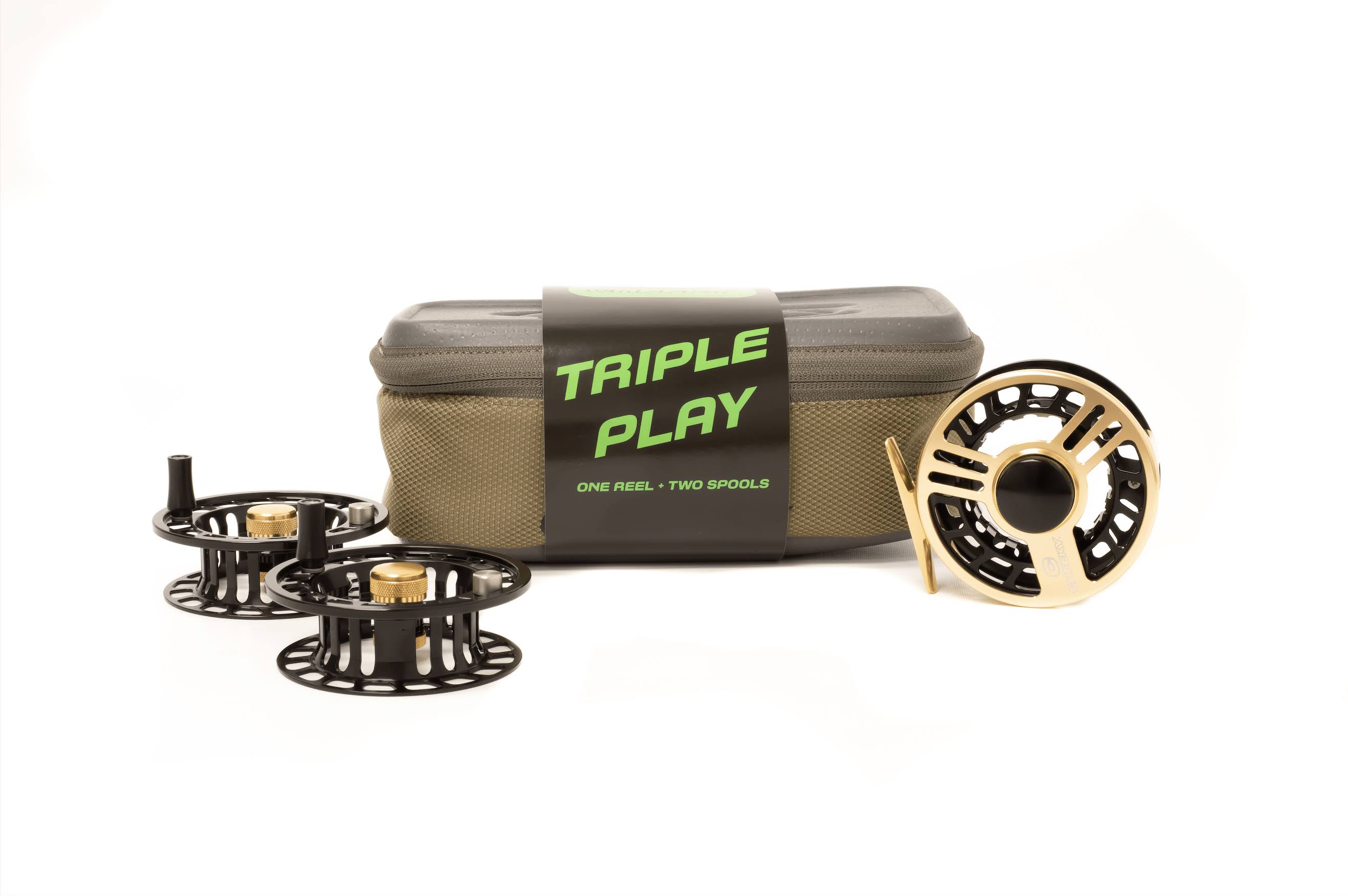 Cheeky Launch Triple Play Fly Reel Package - Gold/Black