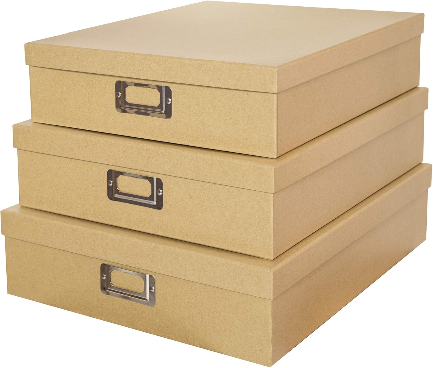 Soul & Lane Decorative Storage Craft Paper Boxes with Lids (Set of 3) | Cardboard Boxes for Organizing Pack of 2