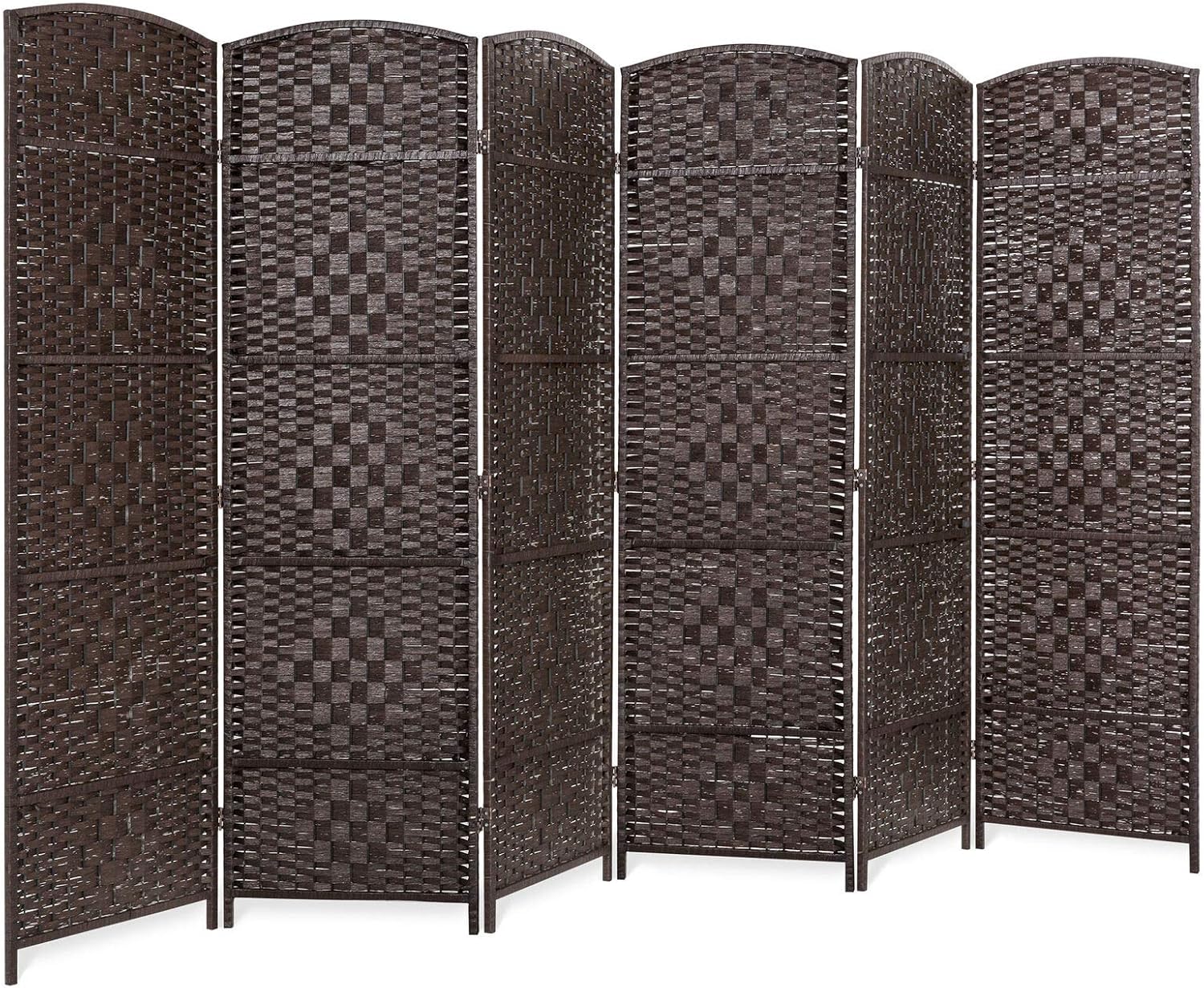 Large 6-Panel Folding Room Divider Can Be Use To Split-up Room Or As A Decorative Accent Lightweight Easy Movement And Storage Perfect Privacy Solution For Home Office Living Room Bedroom Or Apartment