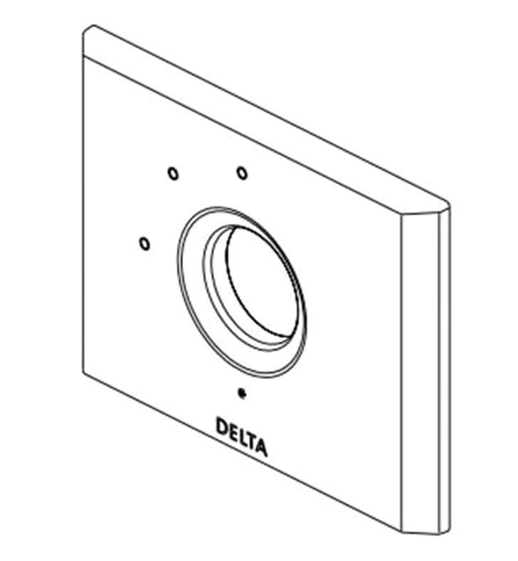 Delta Rp91936bl Pivotal 6 1/8 inch 3-Setting Diverter Escutcheon in Matte Black