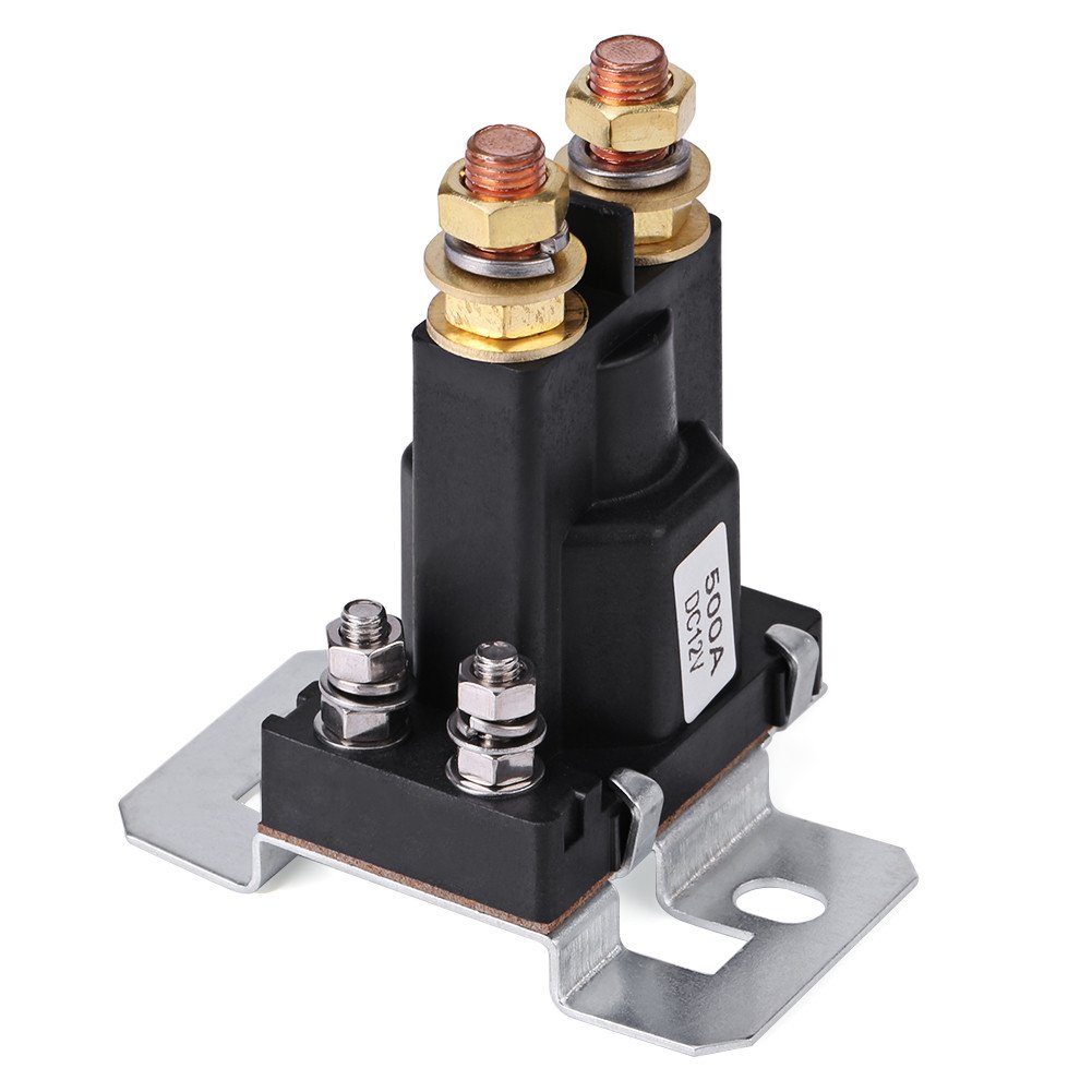500A DC 12V High Current Solenoid Auto Car Starter Relay 4 Pin SPST Start Contactor Double Batteries Isolator Control On/Off Switch