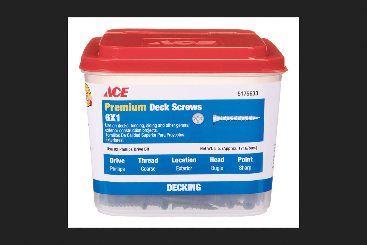 Ace Deck Screws Phillips Coarse NO. 6 1 in. L Ceramic 5 lb. Green