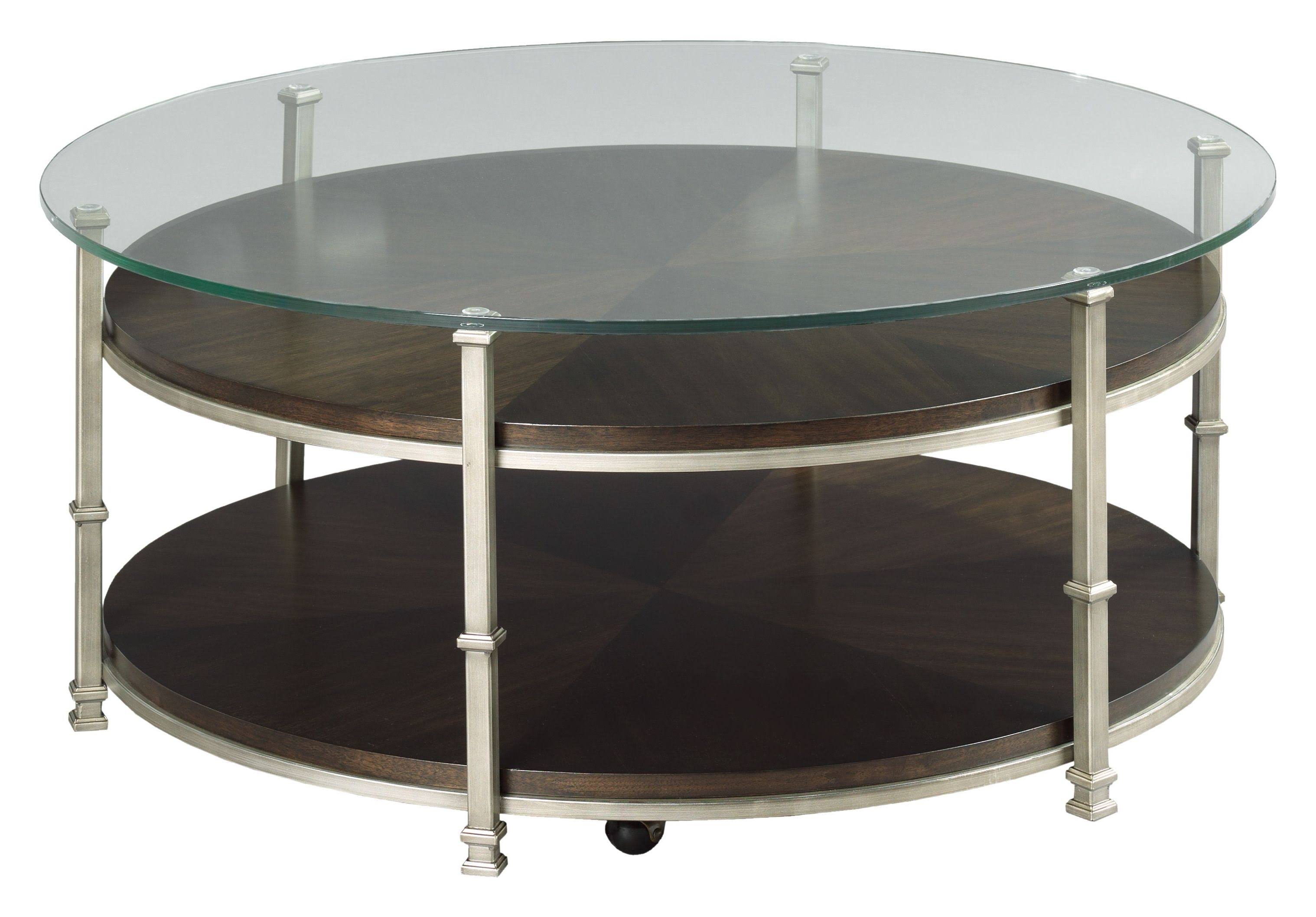 Hammary Fortune Black Walnut Round Cocktail Table