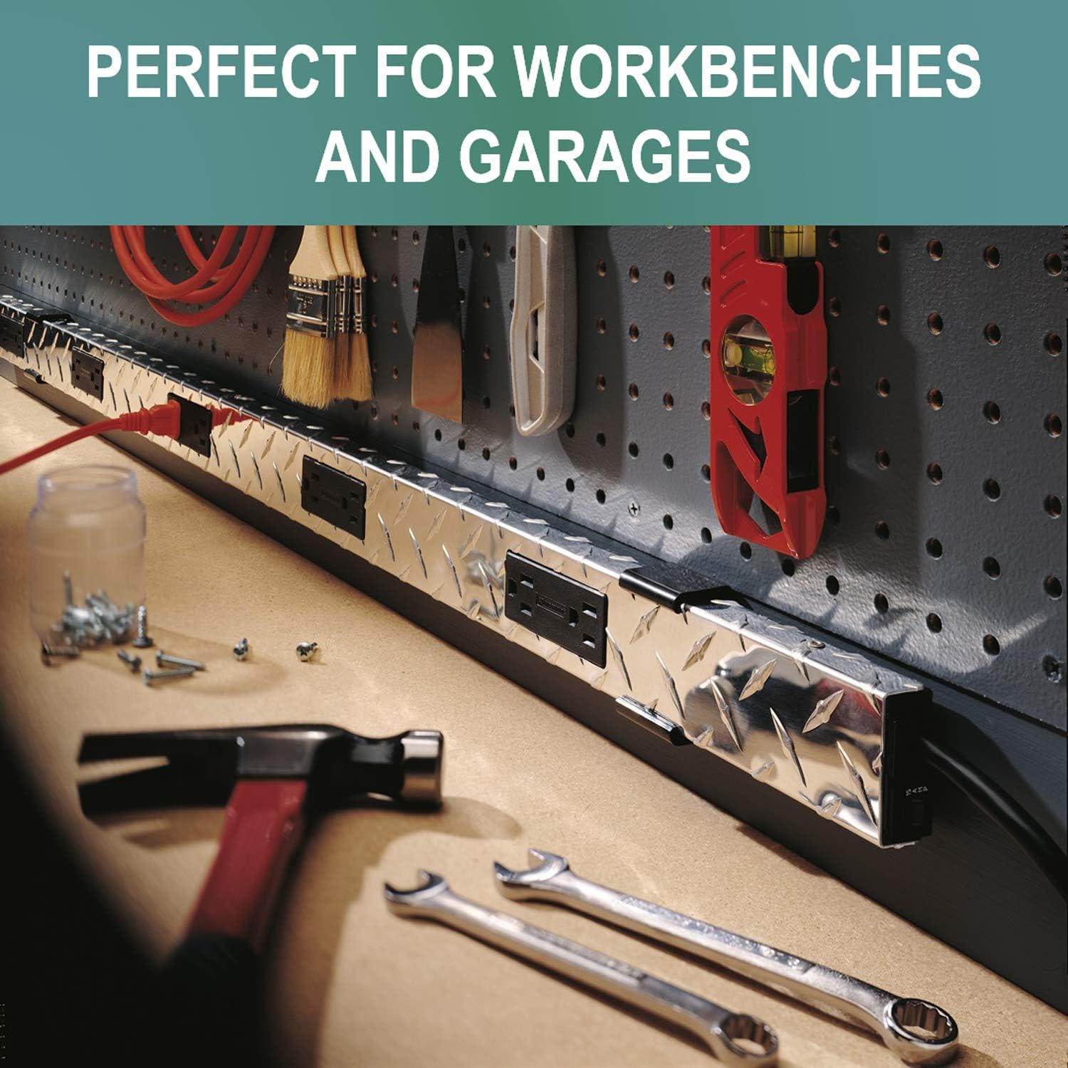 Wiremold Power Strip Computer Surge Protector (PM48TC) Pack of 2