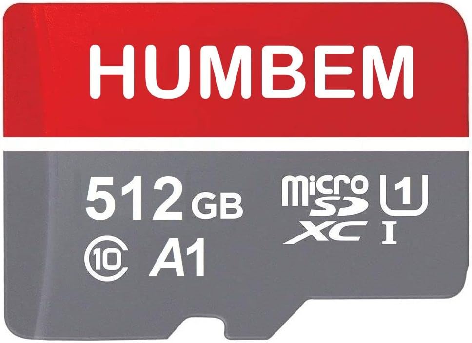 512GB Micro SD Card Memory Card with Adapter - 100MB/s, C10, U1, Full HD Available, A1, Micro SDXC UHS-I Memory Card 512GB Ultra Micro SDXC 512GB-XHL1 Pack of 2