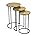 Deco 79 Transitional Aluminum, End Living Room, Accent, Side Table for Small Spaces, S/3 25