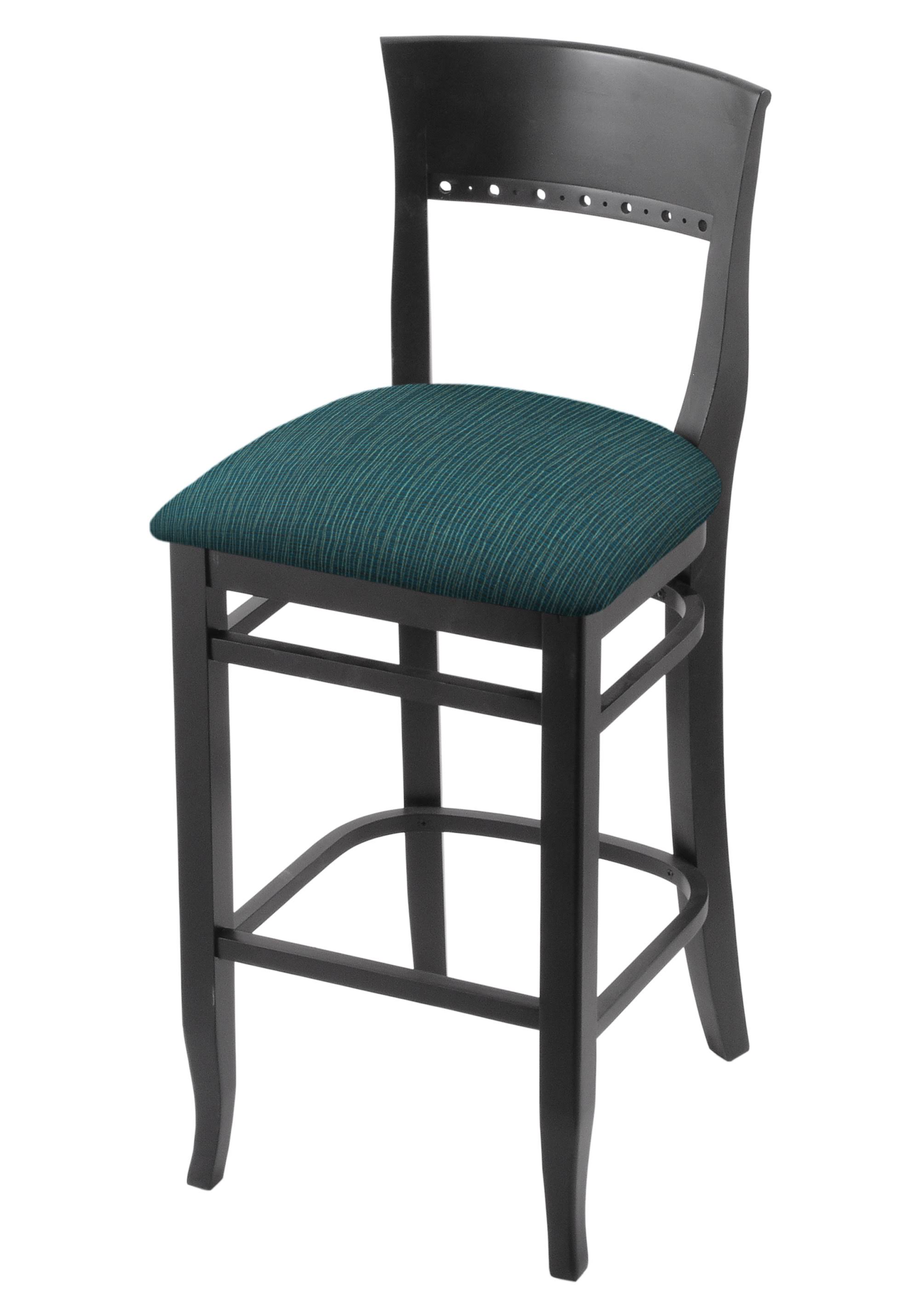 3160 25x22 Bar Stool with Black Finish and Graph Tidal Seat
