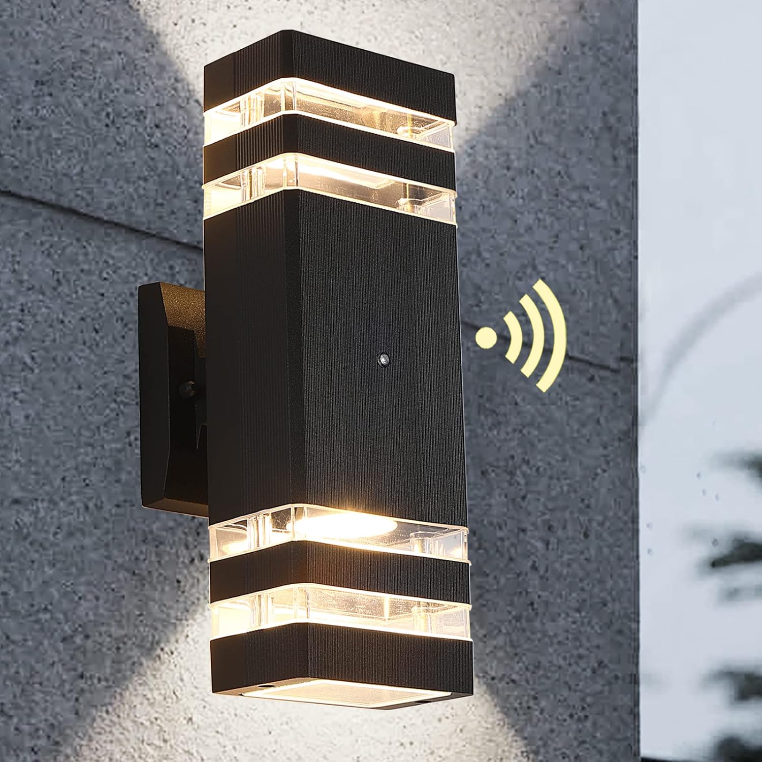 Dusk to Dawn Outdoor Lighting 2 Pack, Porch Lights Outdoor Wall Lamps for Patio Waterproof 3000K Warm White Exterior Light Fixture Sconce Lights for House Hallway Garden Corridor