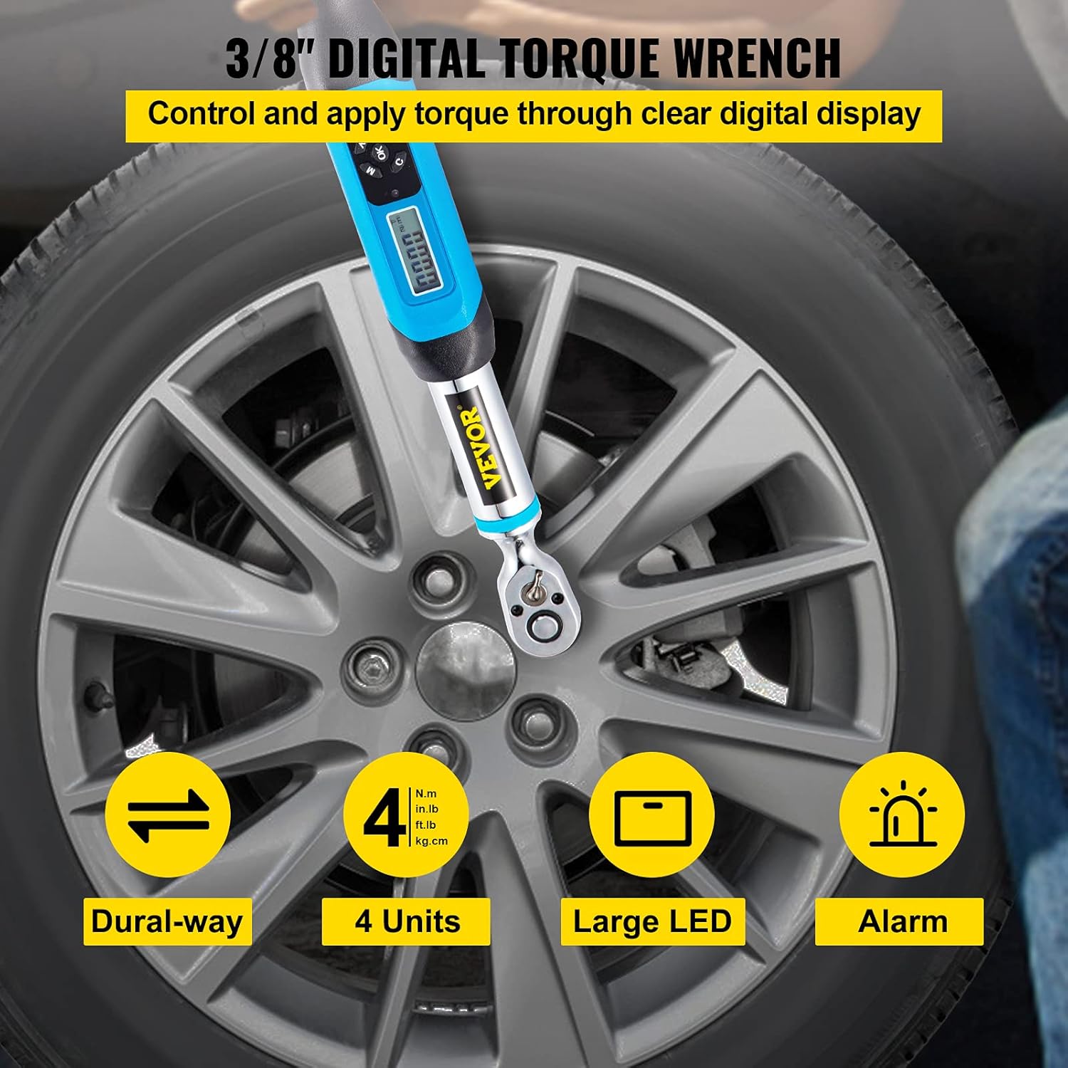 VEVOR Digital Torque Wrench, 3/8