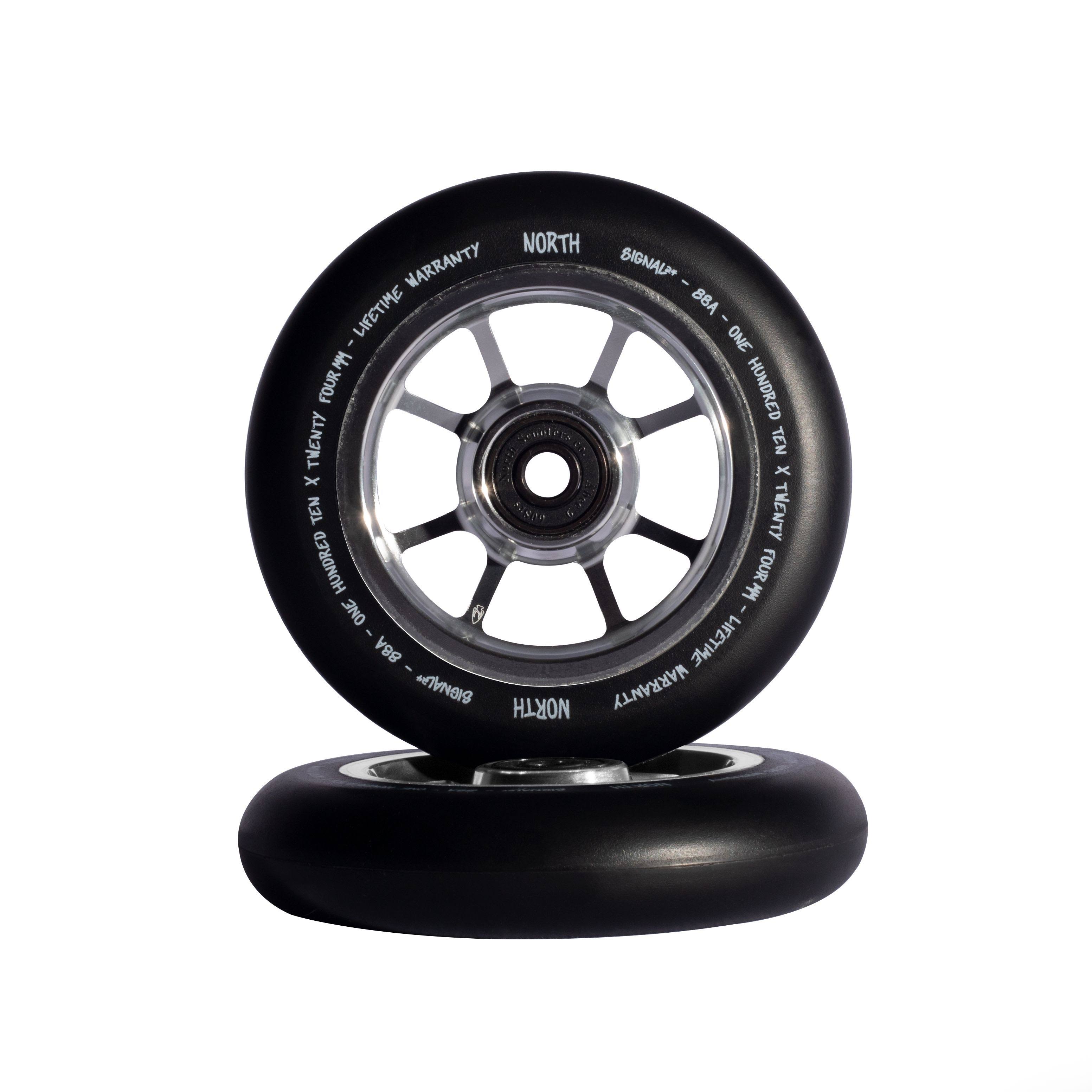 North Scooters Signal Wheels &ndash; 110 x 24mm - 110mm / Black-Silver