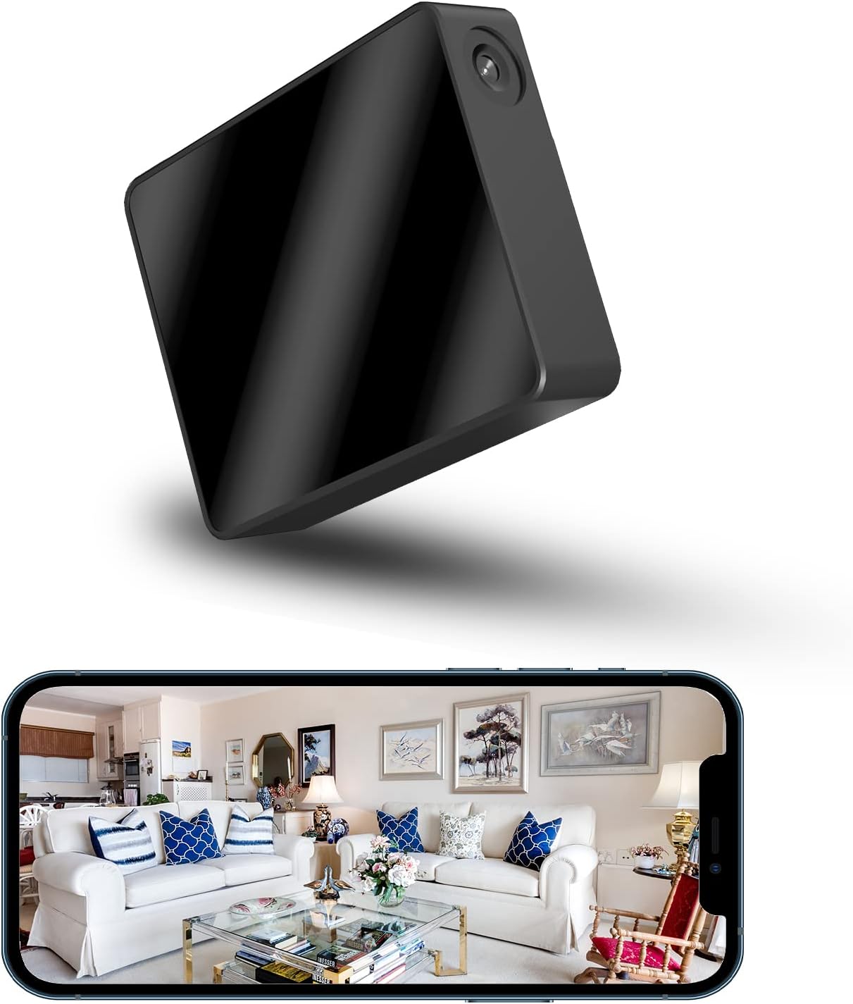 Smart Mini Nanny Security WiFi Camera, ASIEVIE M2 1080P Wireless Small Home Camera with Motion Detection,Ultra-Wide Angle Lens,Local Storage and Wireless APP Real Time View Pack of 2