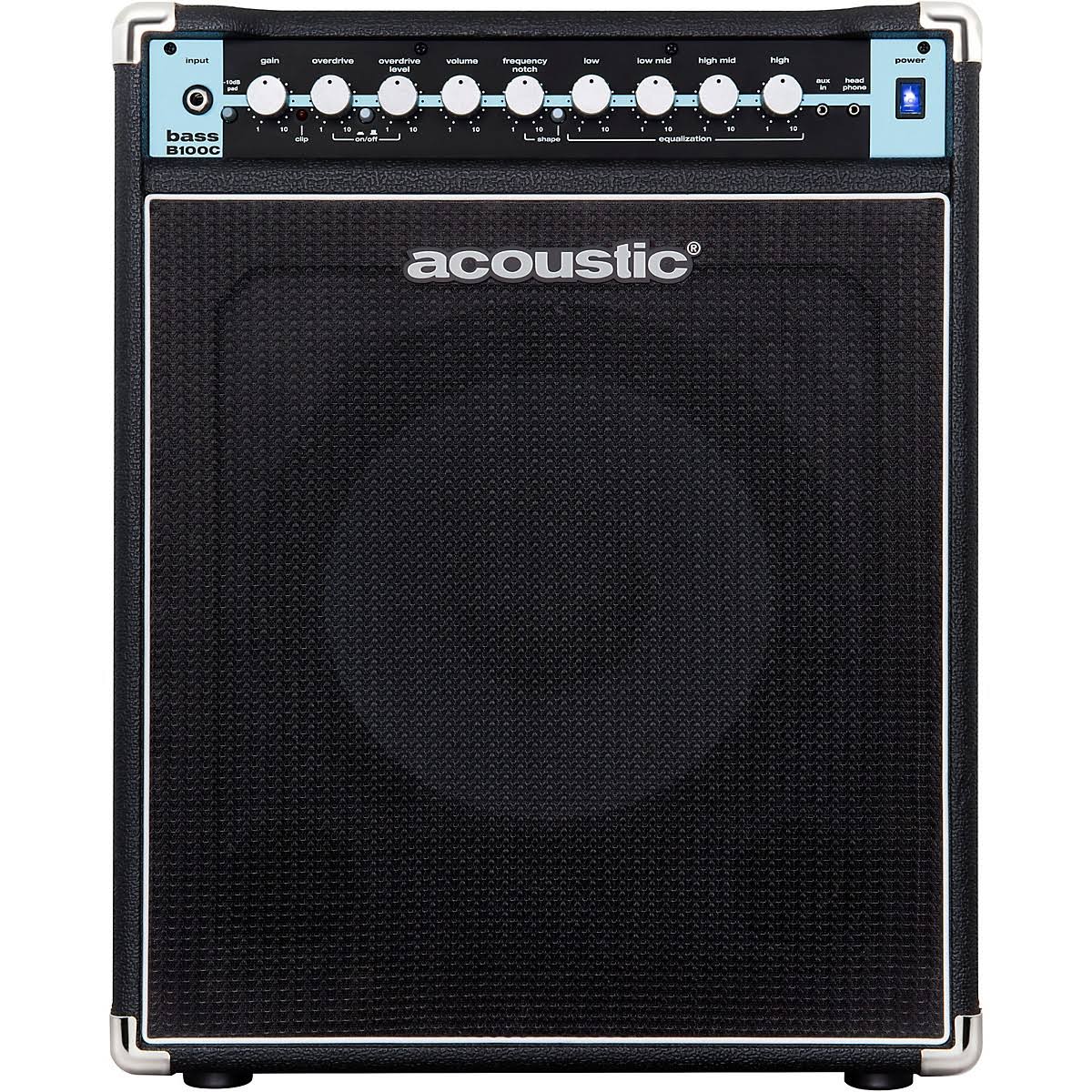 Acoustic B100C 1x12 100W Bass Combo with Tilt-Back Cab Black
