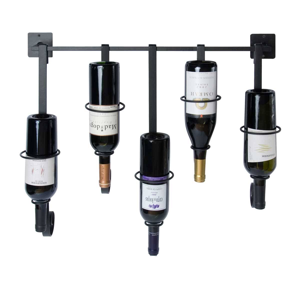 Oenophilia Bottle Gallery 5 Bottle Wine Rack - Black