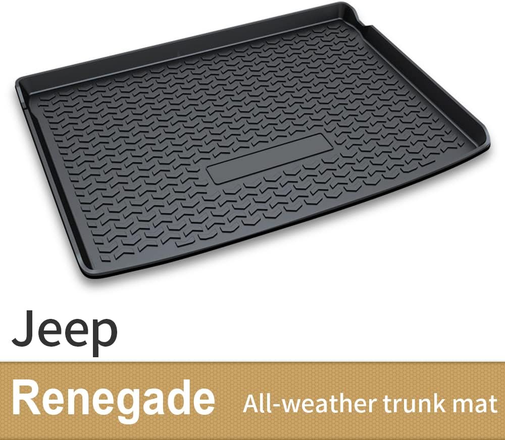 AOMSAZTO Rear Cargo Liners Compatible for 2015-2022 Jeep Renegade Slush Cargo Mat Liners Trunk Black Tray Mat