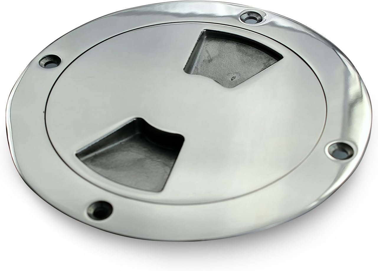 4“ Boat Deck Plate by Salty Reef Marine Hardware Made from Heavy Duty 316 Marine Grade Stainless Steel Pack of 2