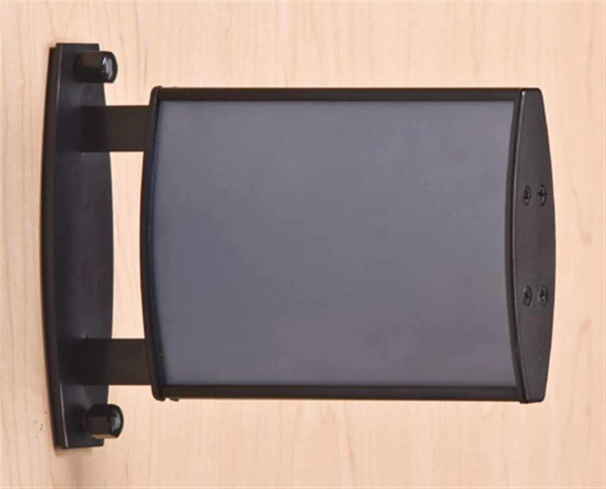 Set of 2, Aluminum Wall Mount Office Sign, Double Sided, Black, 6 1/2 x 5 1/8-Inch (w90l5375)