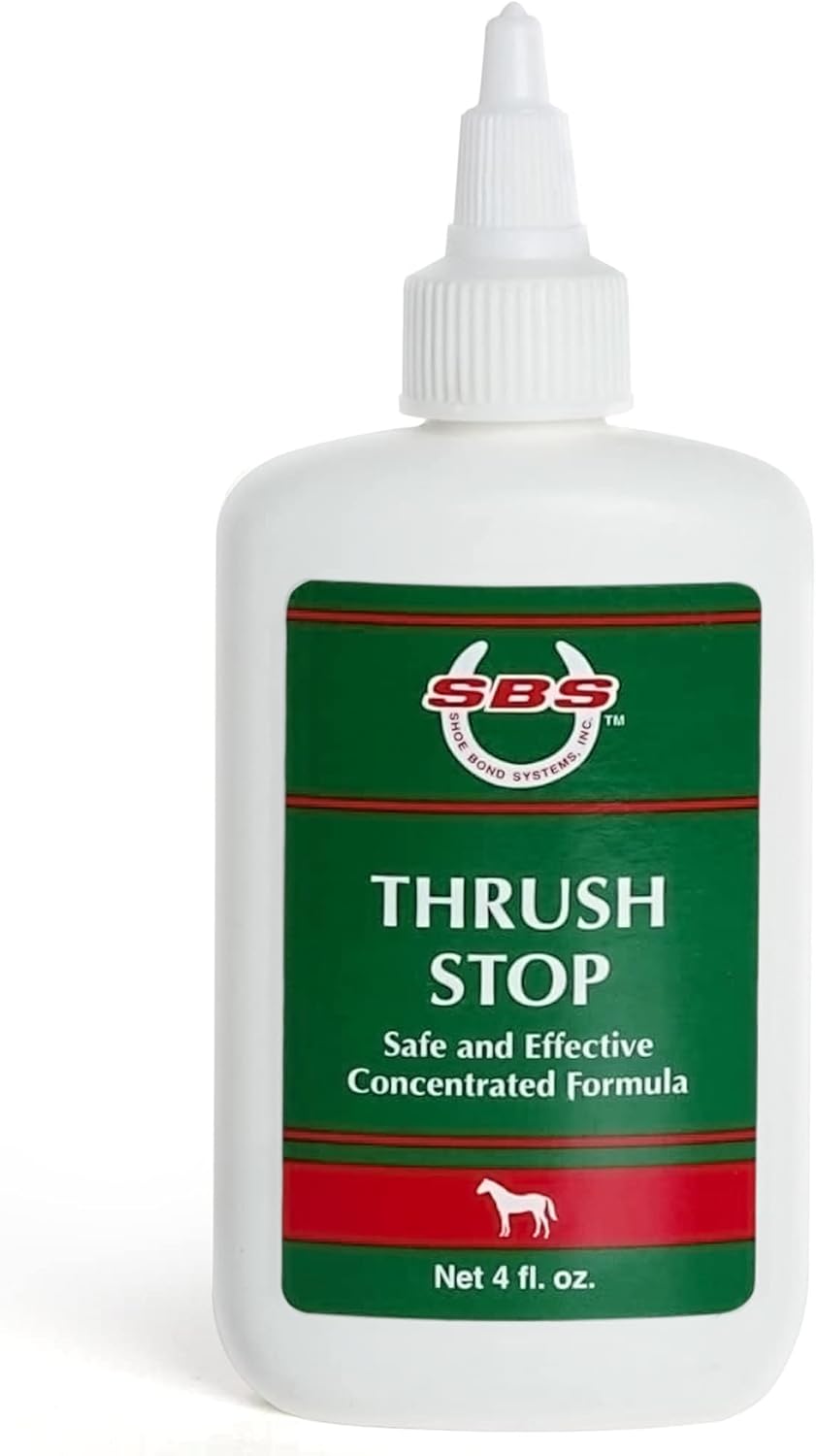 THRUSH STOP by SBS Equine | Thrush Treatment for Horses for the Best Horse Care | The Horse-Journal’s Product of the Year and #1 Pick Against Hoof Thrush | 4 fl. oz. Pack of 2