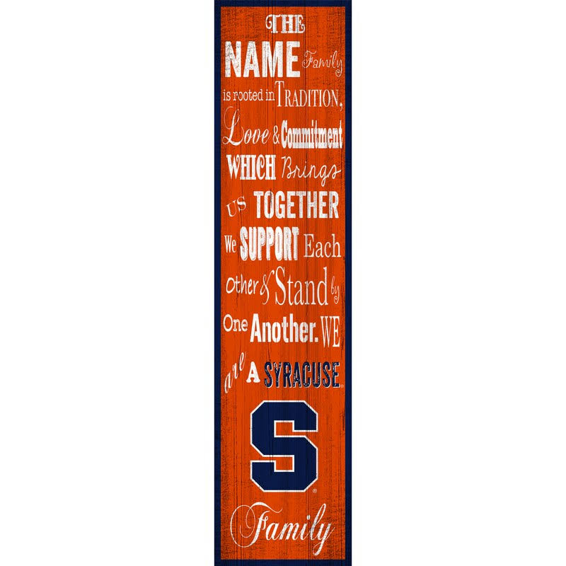 Syracuse Orange 6&& x 24&& Personalized Family Banner Sign