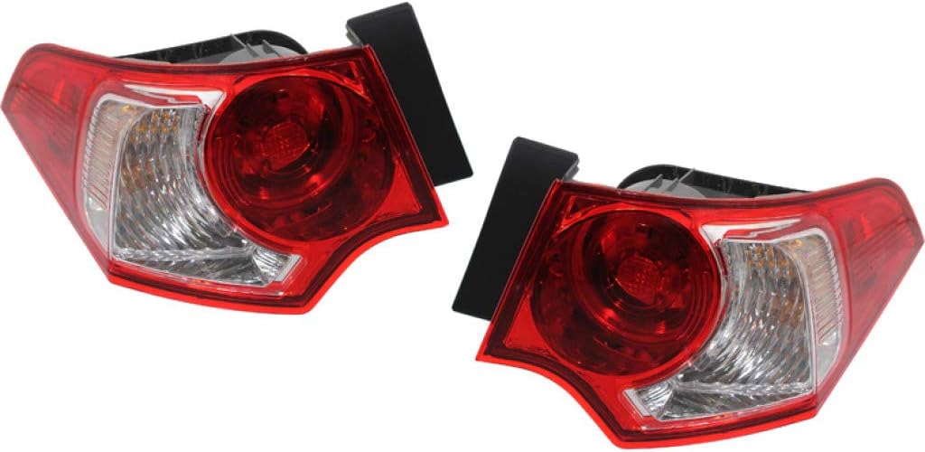 CarLights360: For Acura TSX Tail Light 2009 2010 Pair Driver and Passenger Side w/Bulbs DOT Certified For AC2800113 + AC2801113