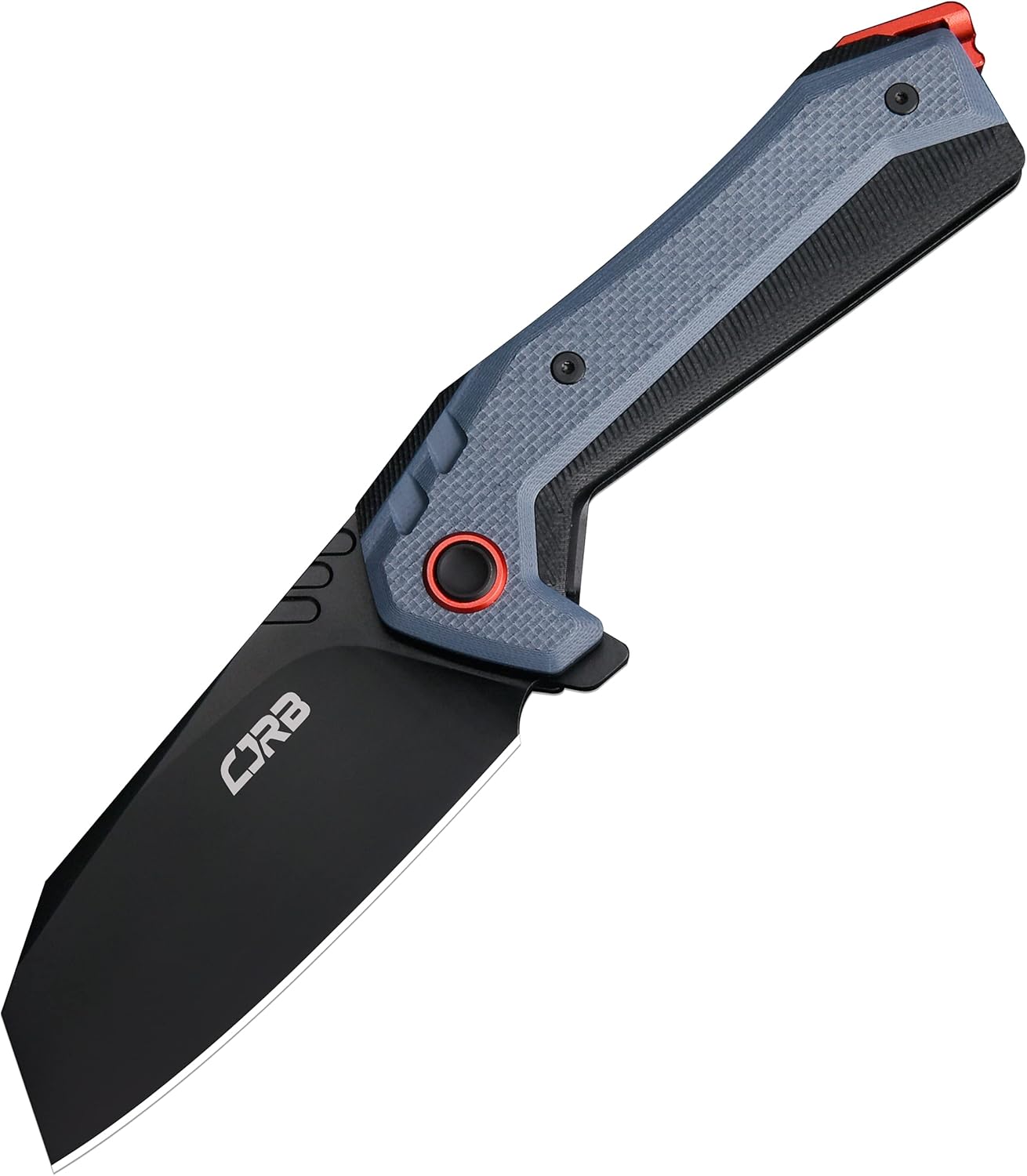 CJRB CUTLERY Tactical Knife Tigris (J1919) AR-RPM9 Powder Steel Black PVD Blade Black&Blue G10 Handle Pocket Knife Folding Knife EDC Knife