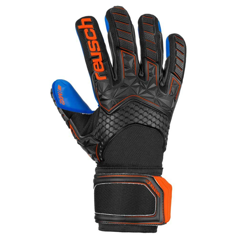 Reusch Attrakt Freegel MX2 Goalkeeper Gloves Black/Shock org/deep 7.5