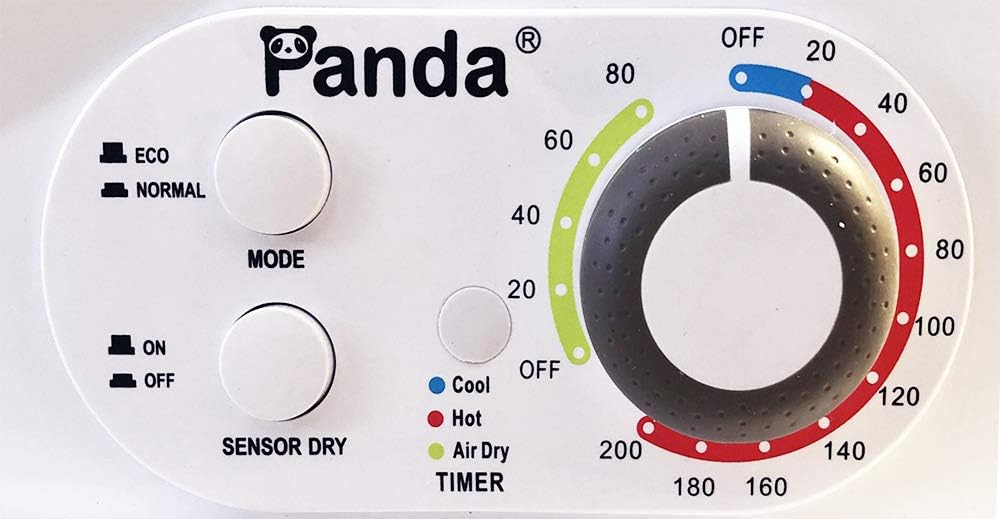 Panda Portable Compact Laundry Dryer, 3.5 cu.ft, 13lbs Capacity, Black and White, PAN760SF