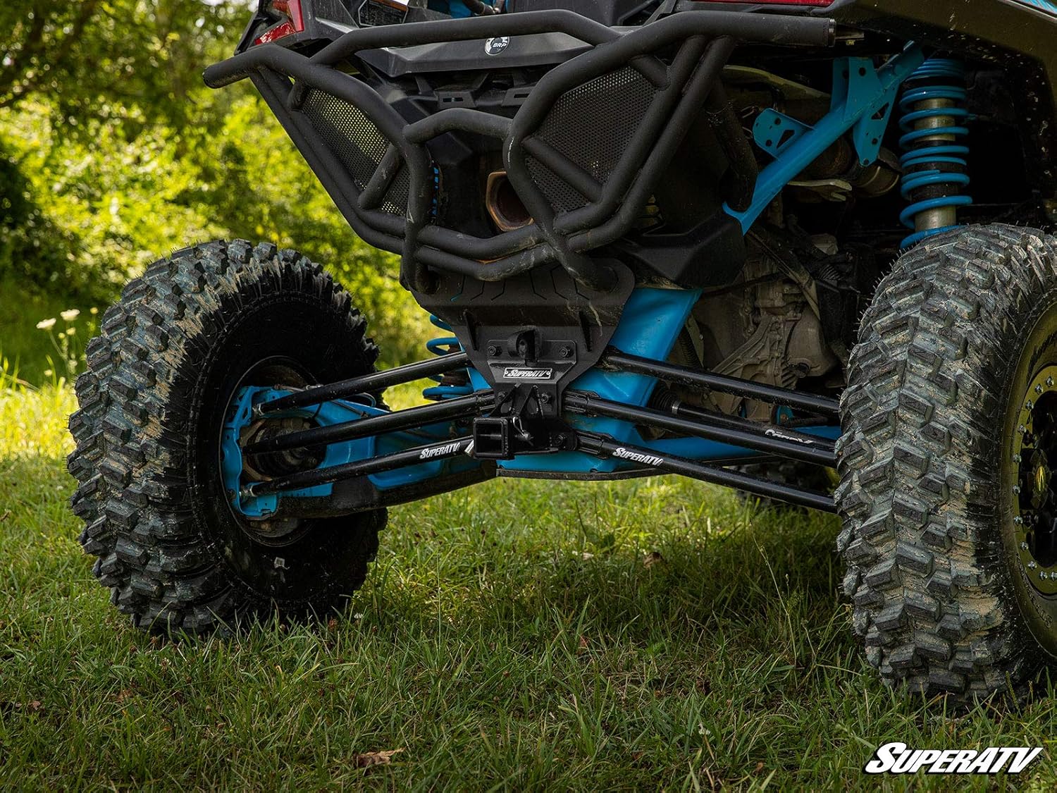 SuperATV Black Rear Receiver Hitch for 2017+ Can-Am Maverick X3 | Fits Standard 2