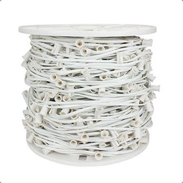 American Lighting XA-C710012-WH C7 LED Stringer - 100& Reel - 18 AWG SPT-2 Wire - 12x22 Spacing - White