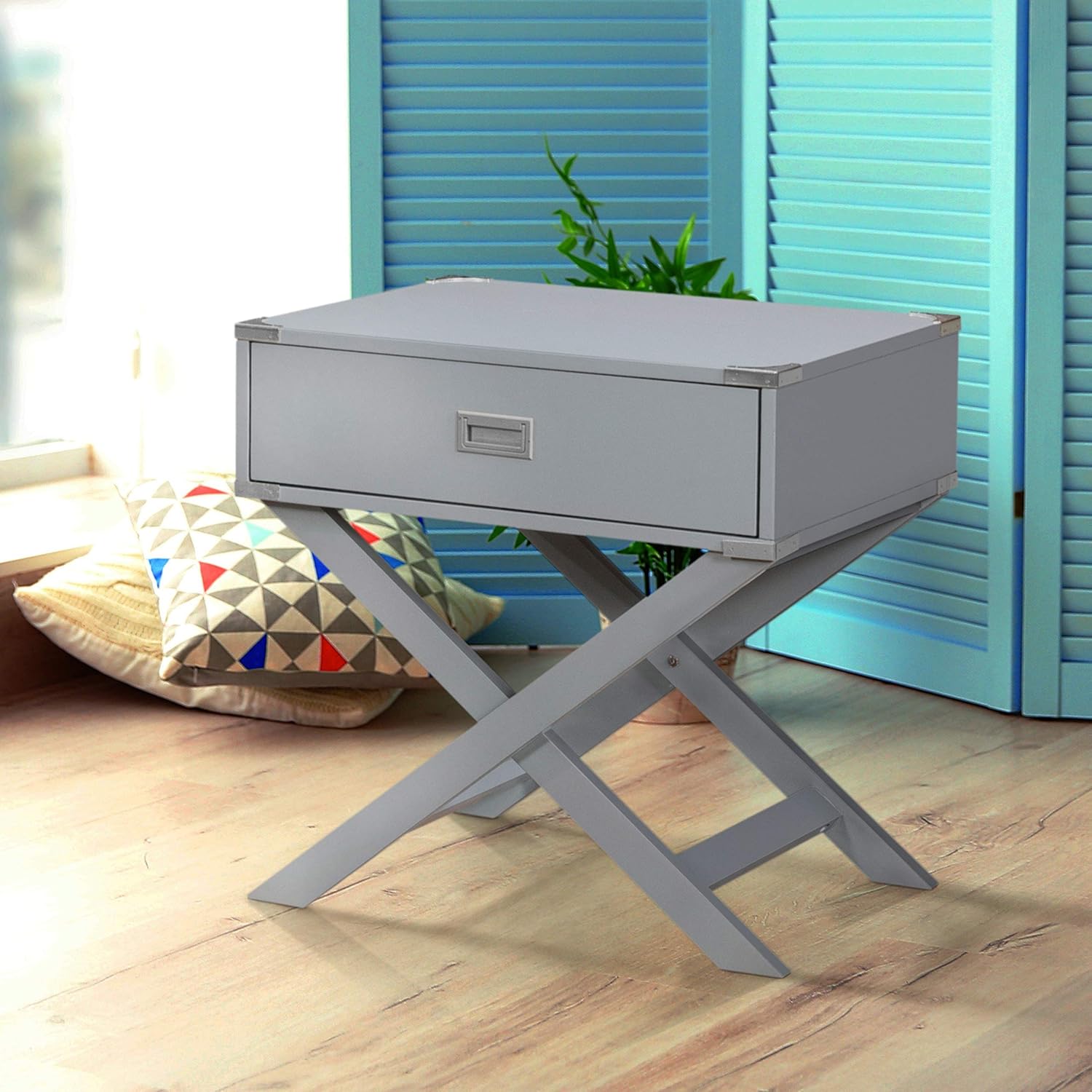 Best Master Furniture Lydia Accent End Table, White Pack of 2