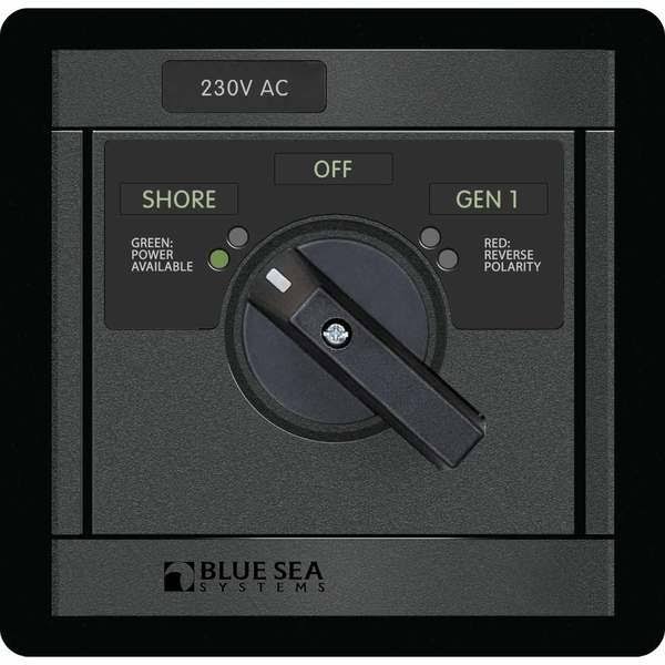 Blue Sea Systems 230V AC Rotary 65A Off 2 Sources